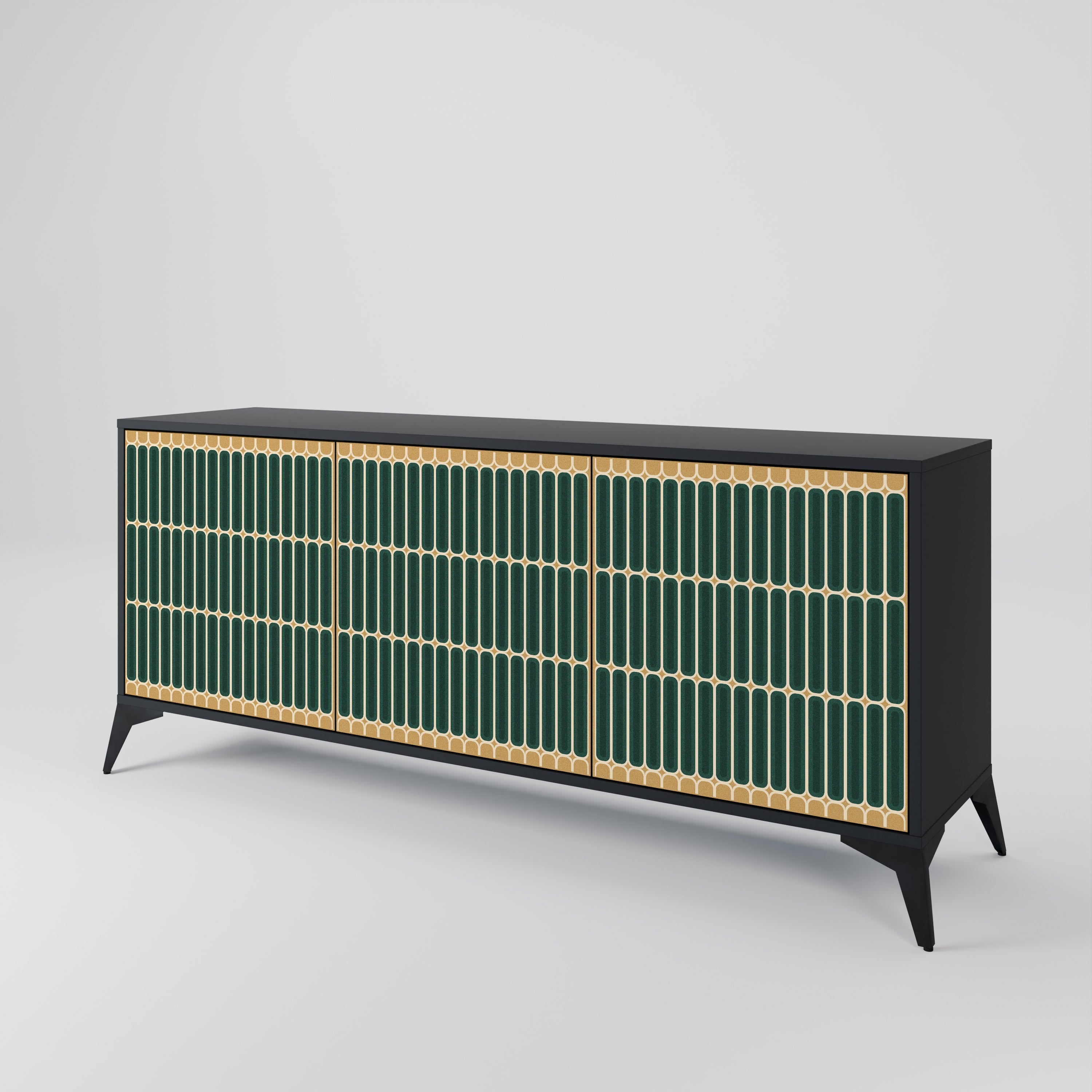 ILUSION GATE 3-türiges Sideboard in Schwarz