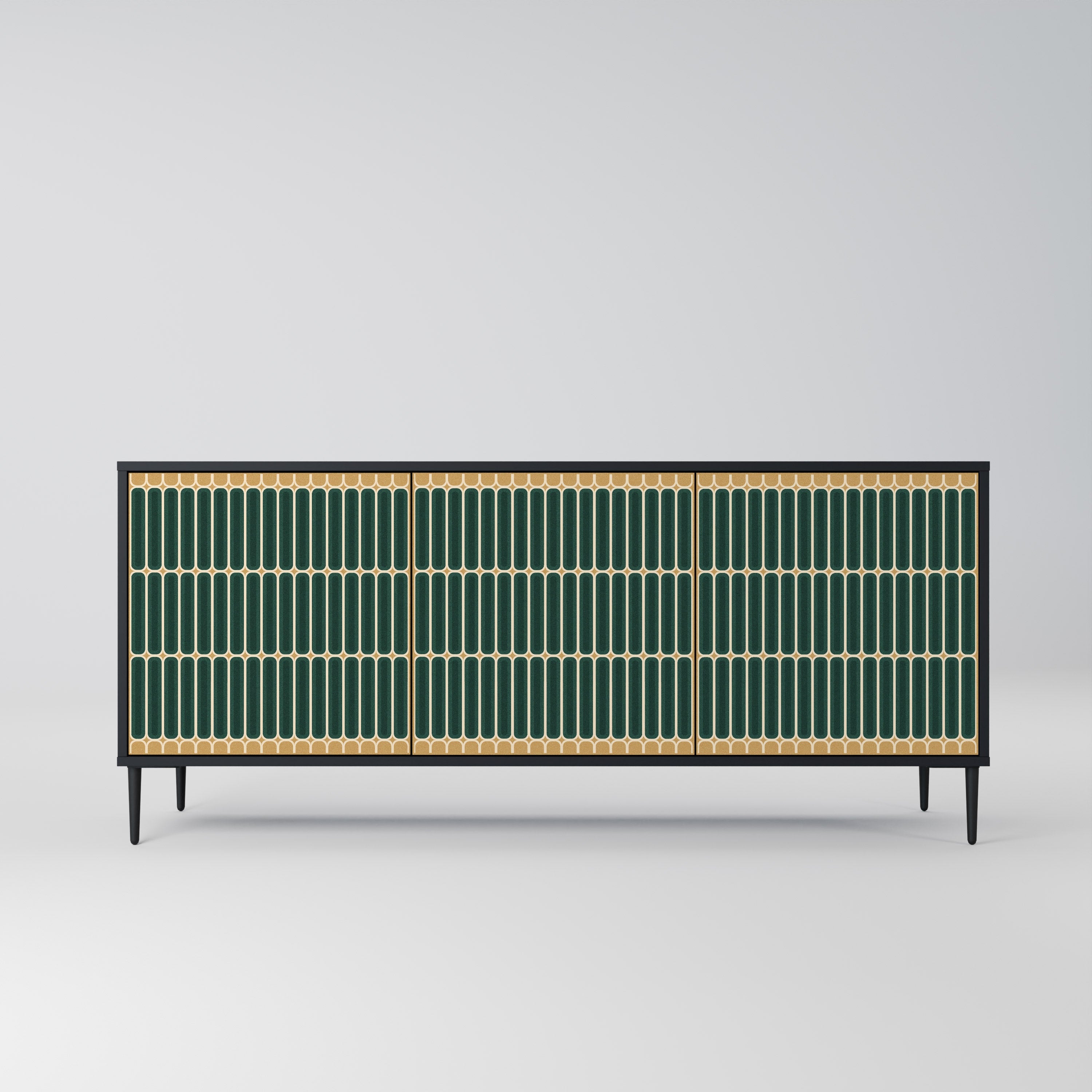 ILUSION GATE 3-türiges Sideboard in Schwarz