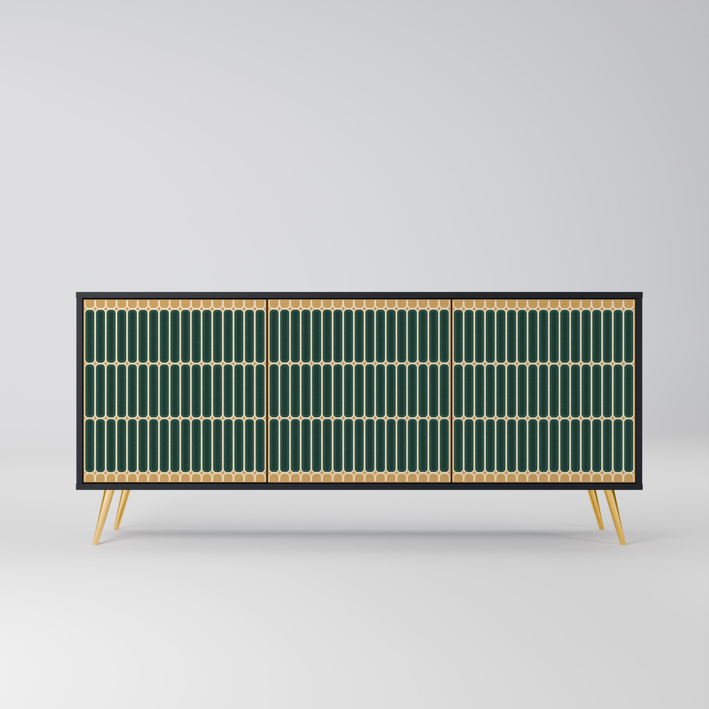 ILUSION GATE 3-türiges Sideboard in Schwarz