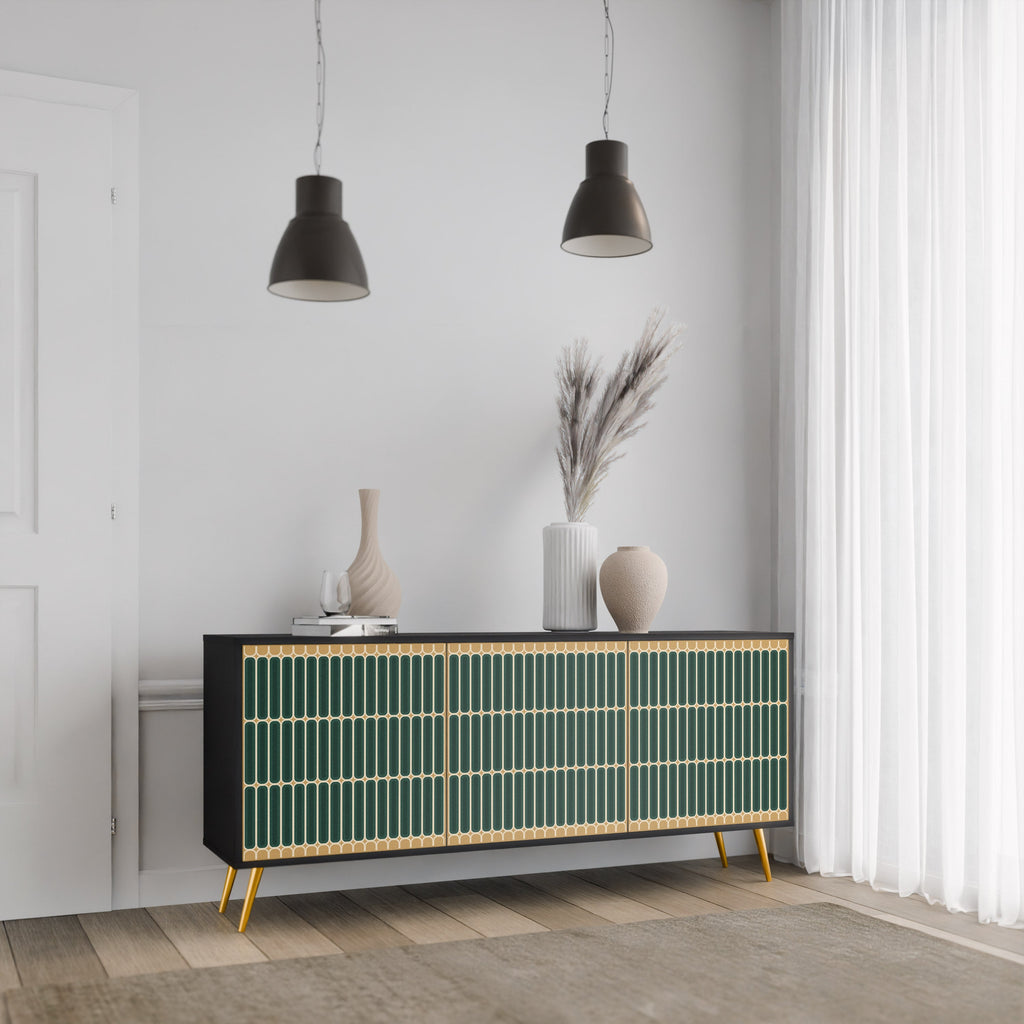 ILUSION GATE 3-türiges Sideboard in Schwarz
