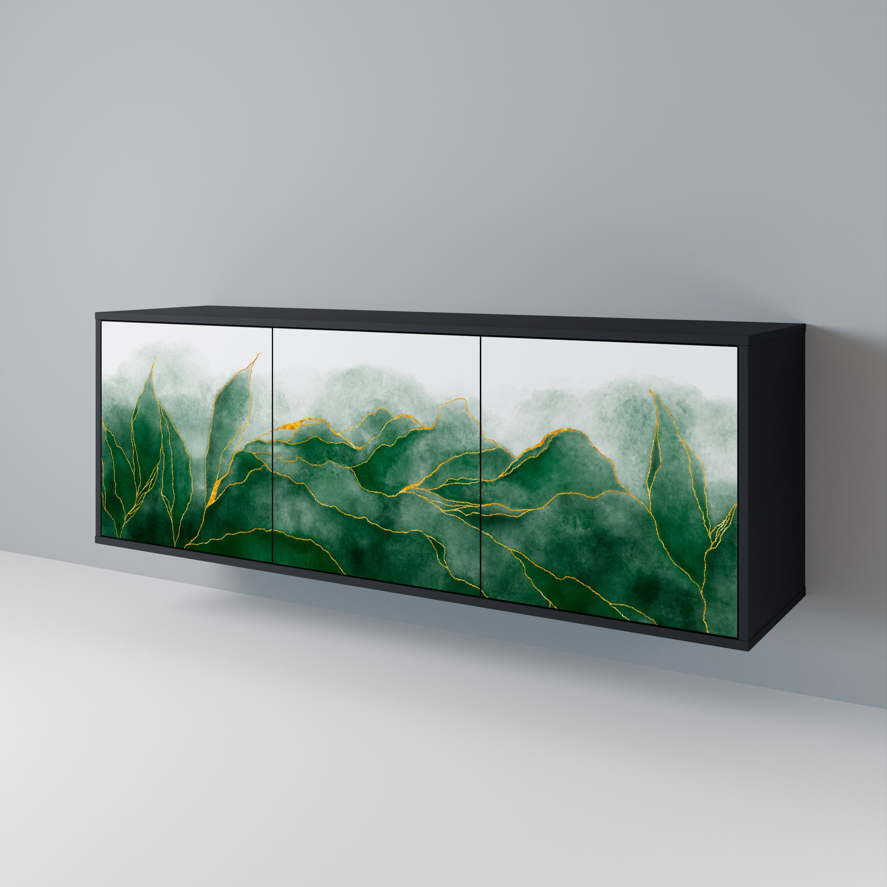 EXPENSIVE NATURE 3-türiges Sideboard in Schwarz