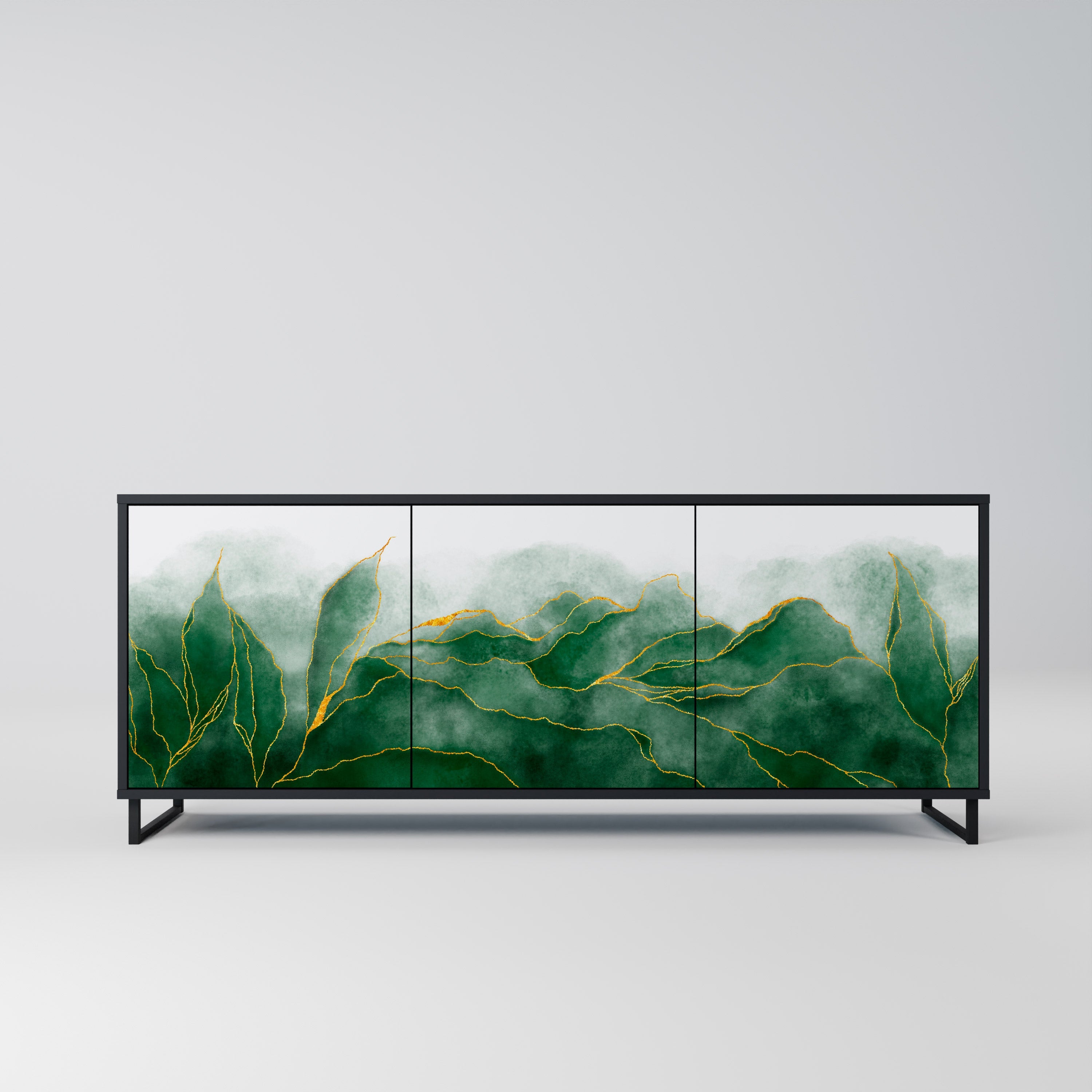 EXPENSIVE NATURE 3-türiges Sideboard in Schwarz