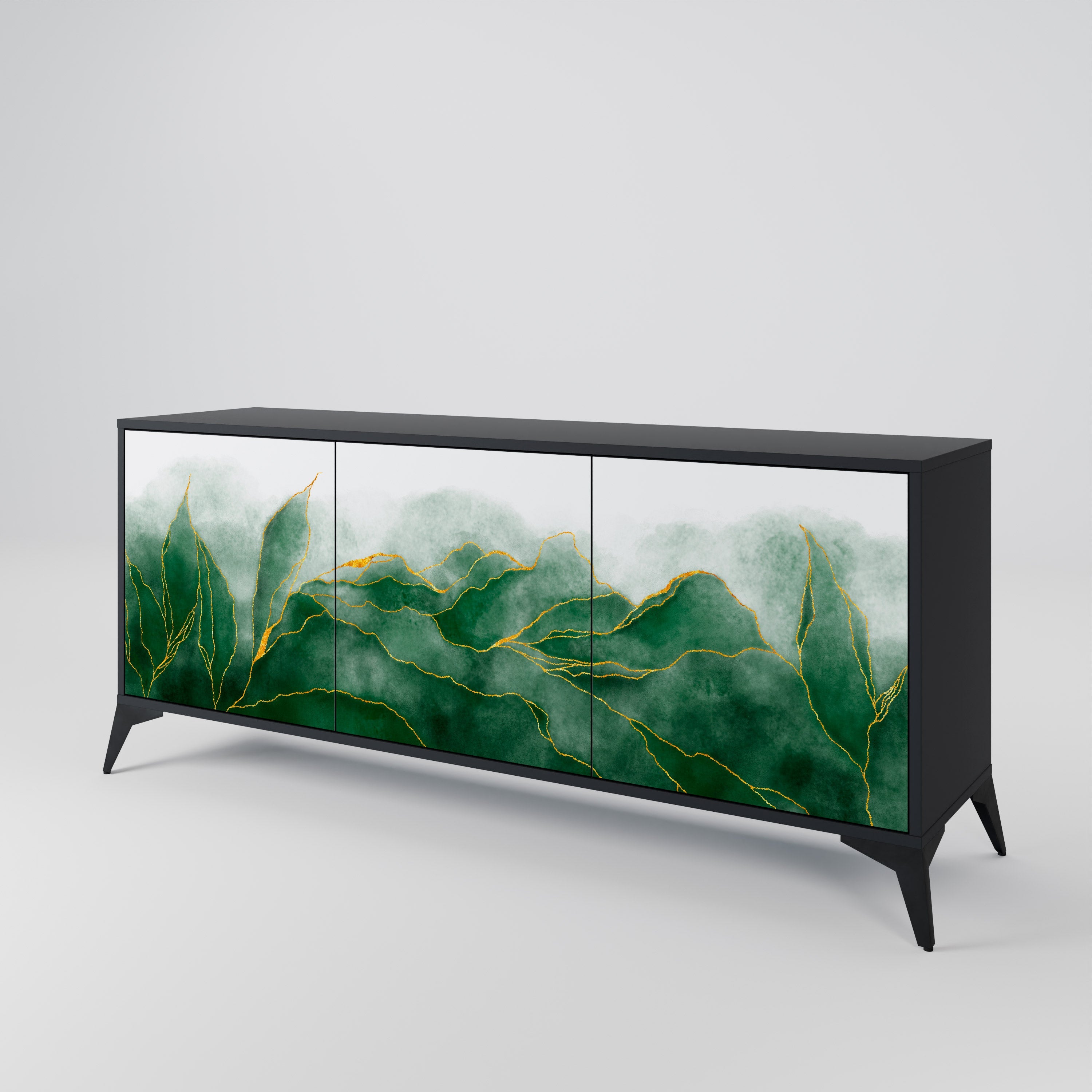 EXPENSIVE NATURE 3-türiges Sideboard in Schwarz