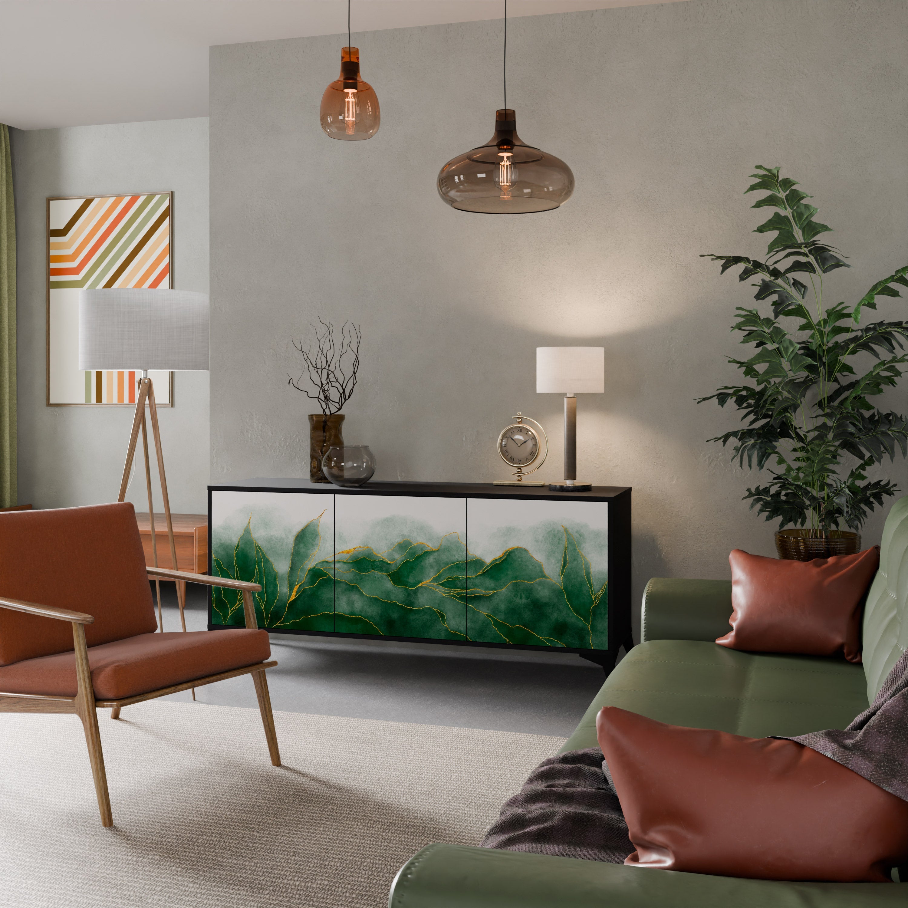 EXPENSIVE NATURE 3-türiges Sideboard in Schwarz