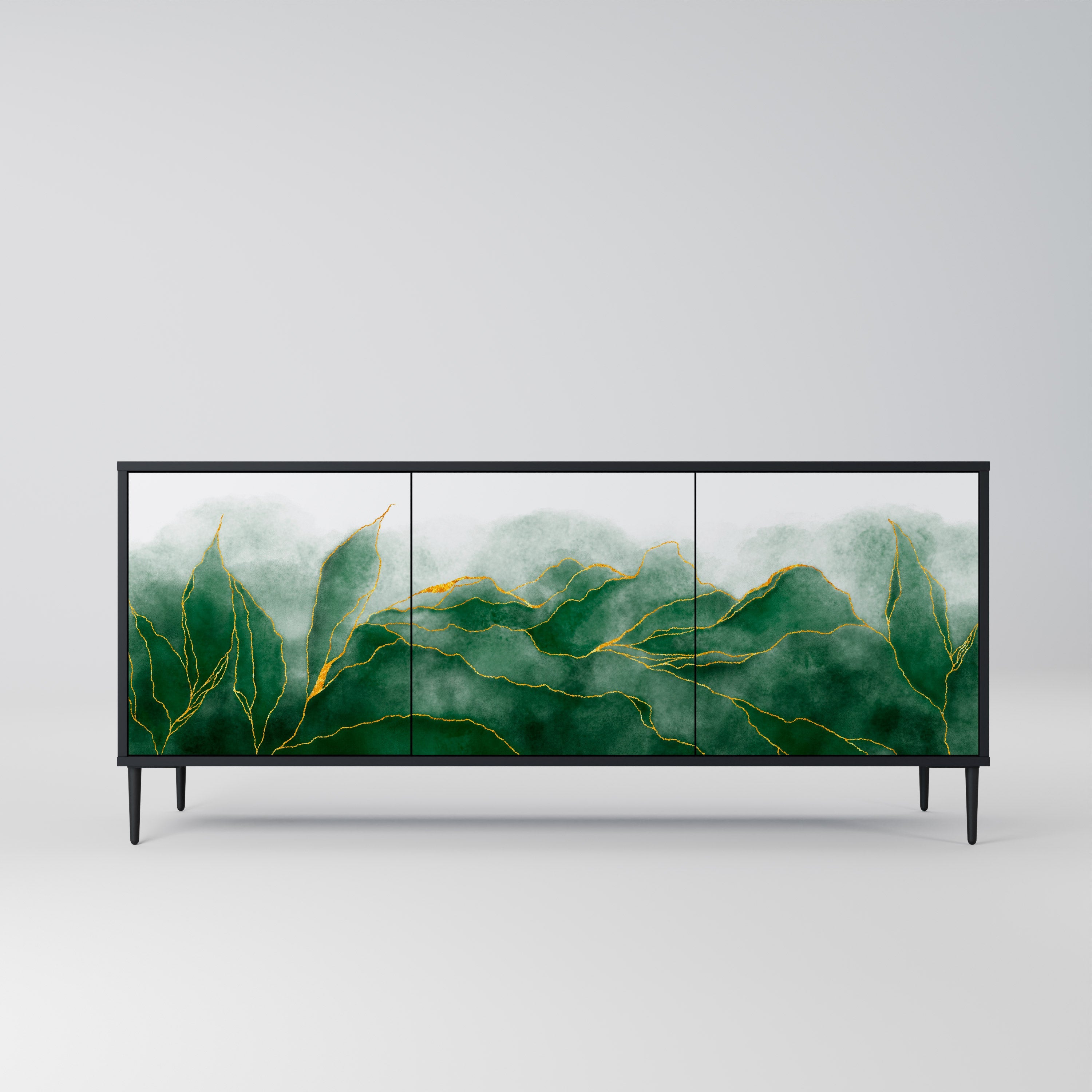 EXPENSIVE NATURE 3-türiges Sideboard in Schwarz