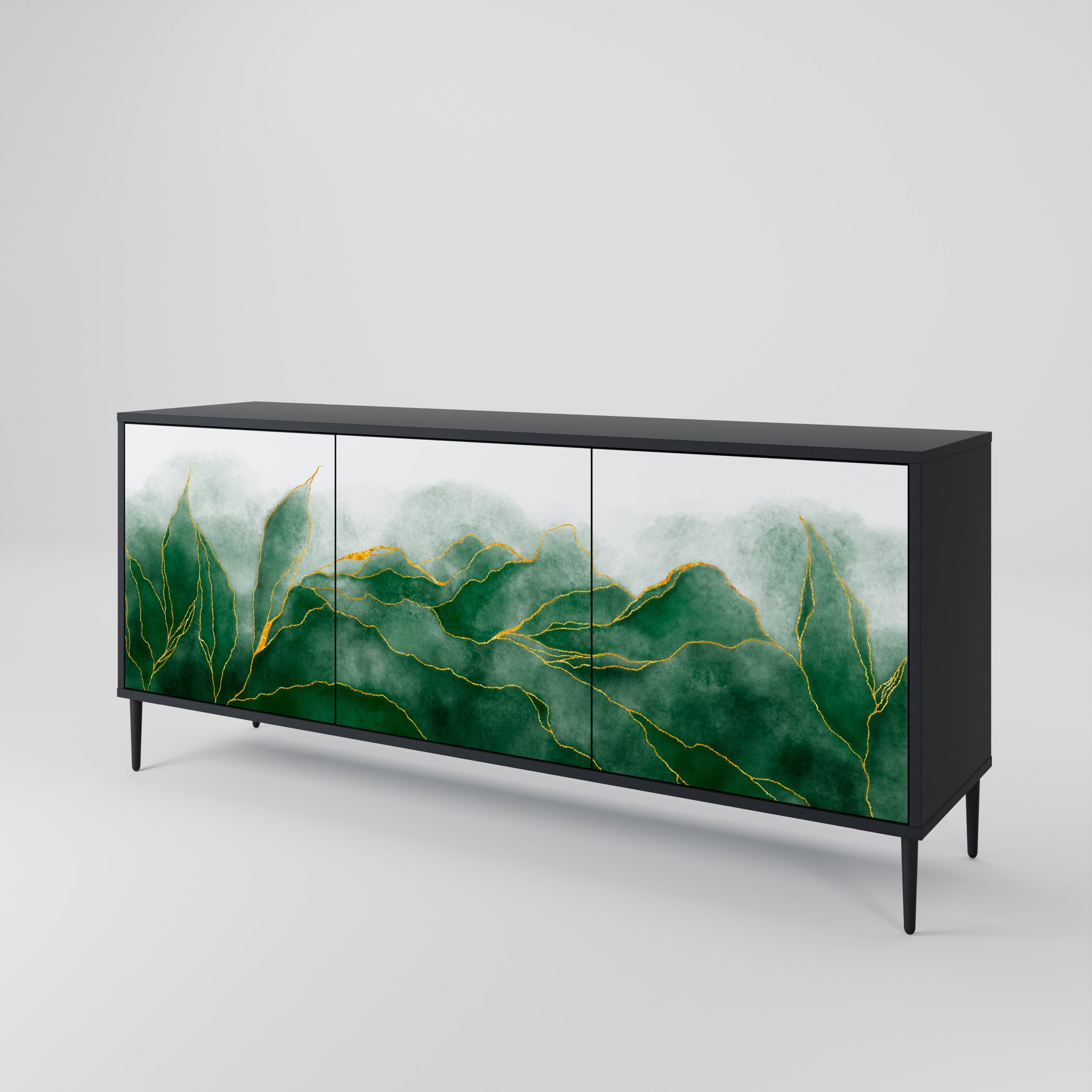 EXPENSIVE NATURE 3-türiges Sideboard in Schwarz