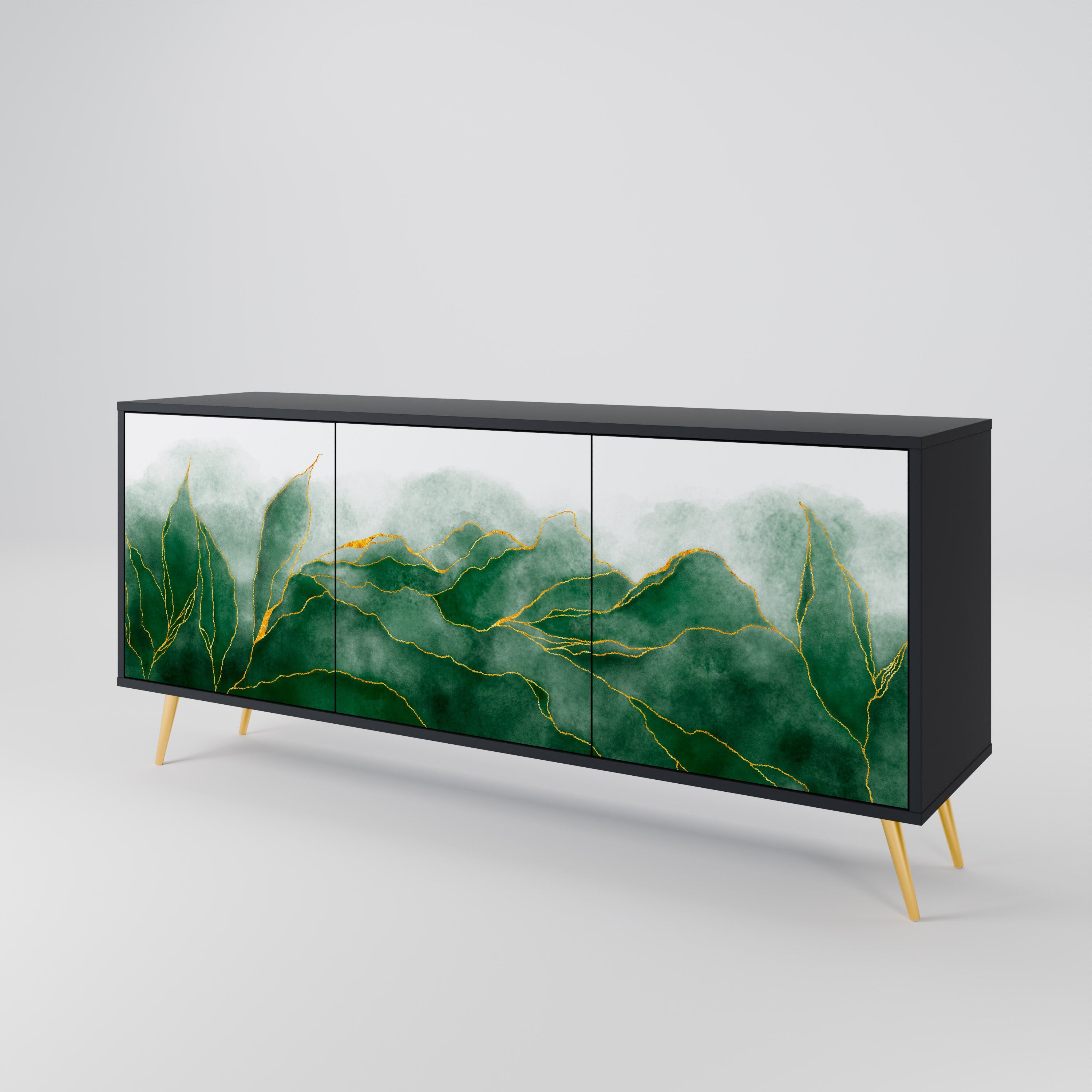 EXPENSIVE NATURE 3-türiges Sideboard in Schwarz