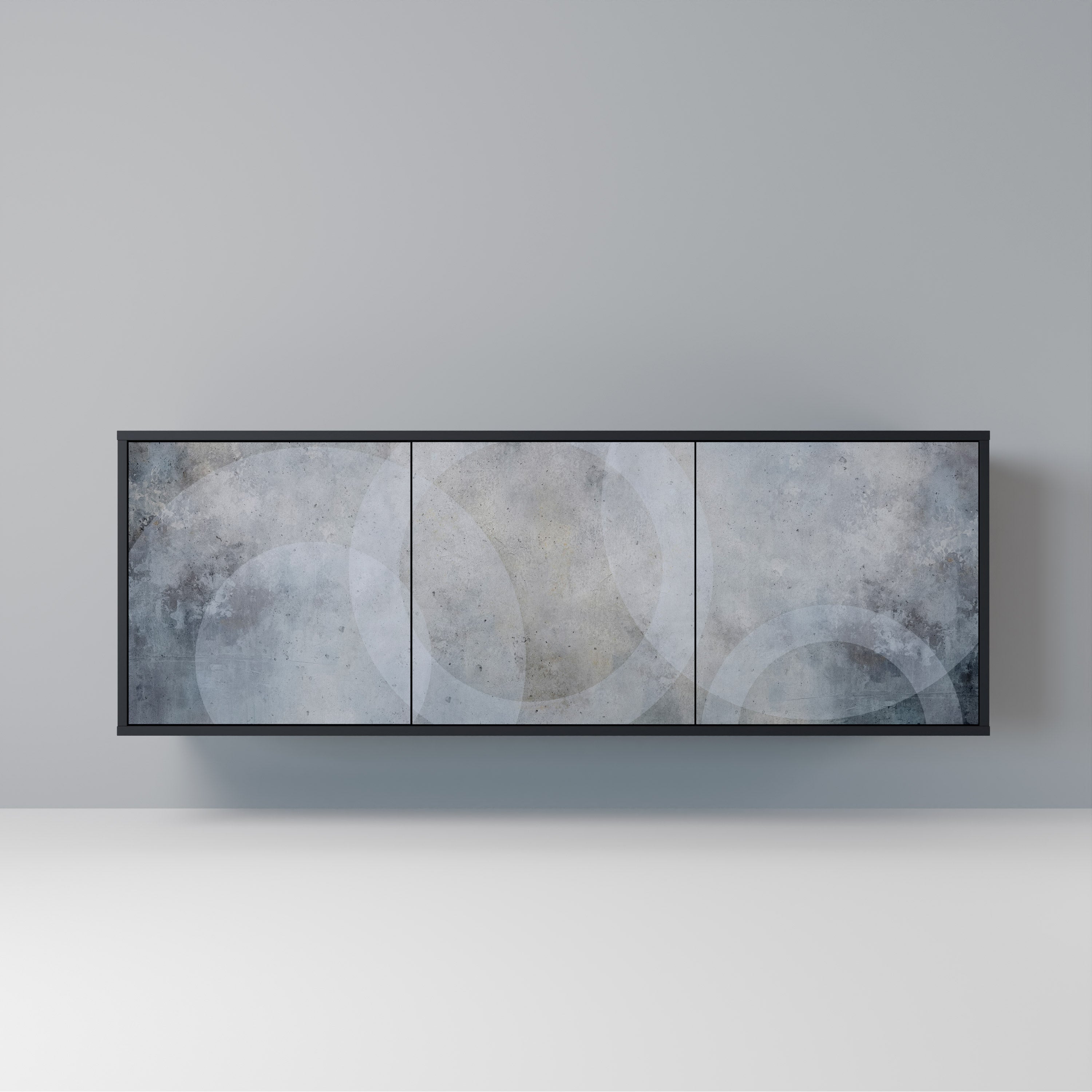 MUTED ARC 3-türiges Sideboard in Schwarz