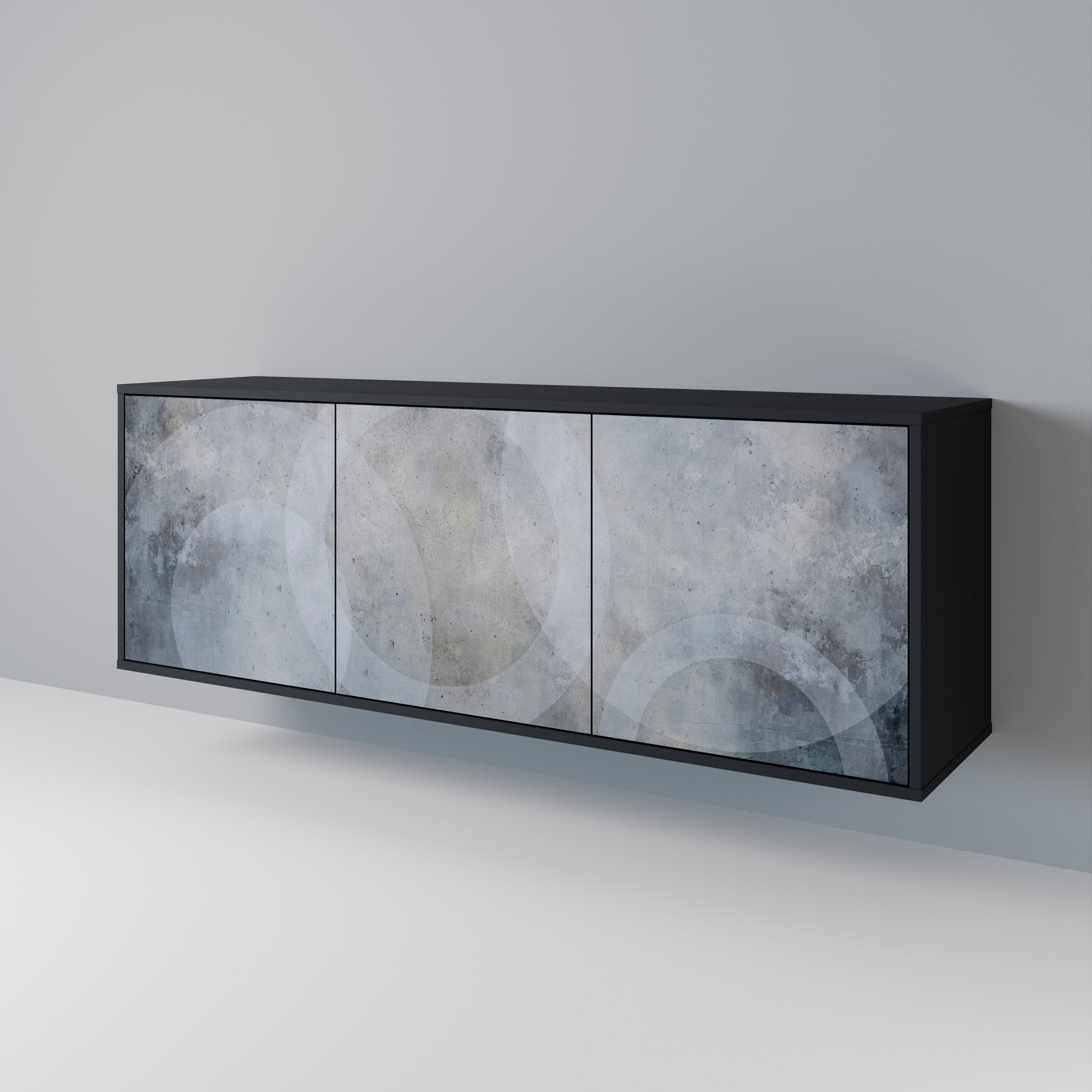 MUTED ARC 3-türiges Sideboard in Schwarz