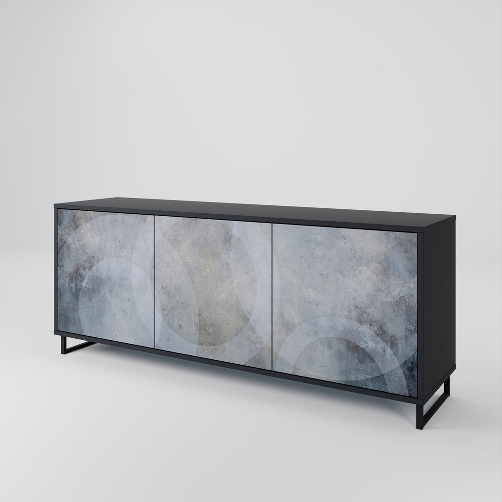 MUTED ARC 3-türiges Sideboard in Schwarz