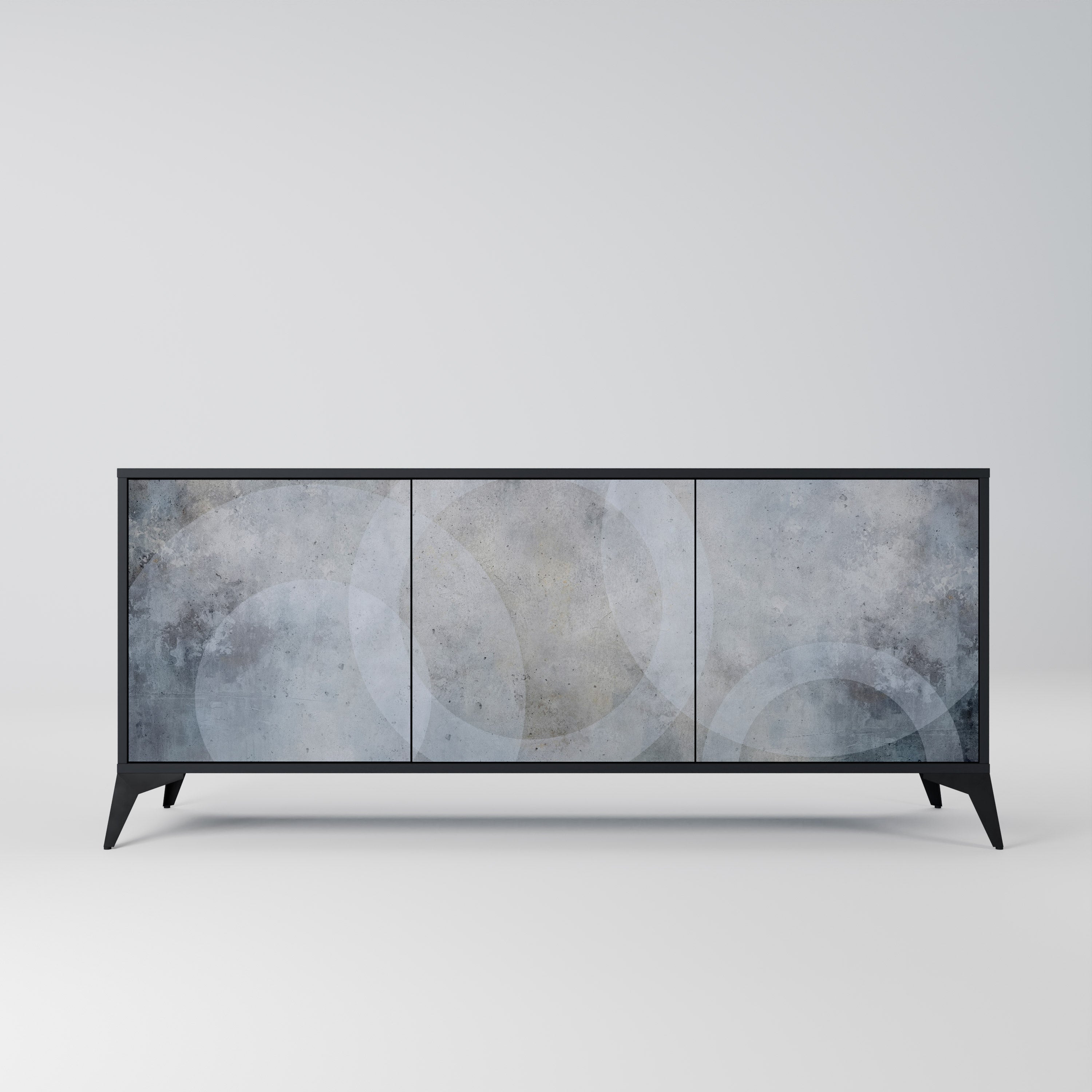 MUTED ARC 3-türiges Sideboard in Schwarz