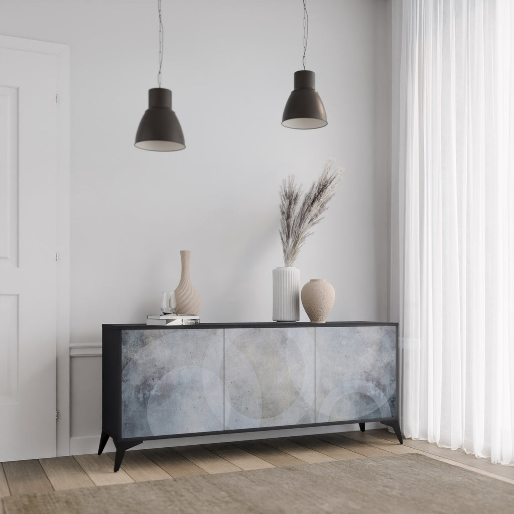MUTED ARC 3-türiges Sideboard in Schwarz