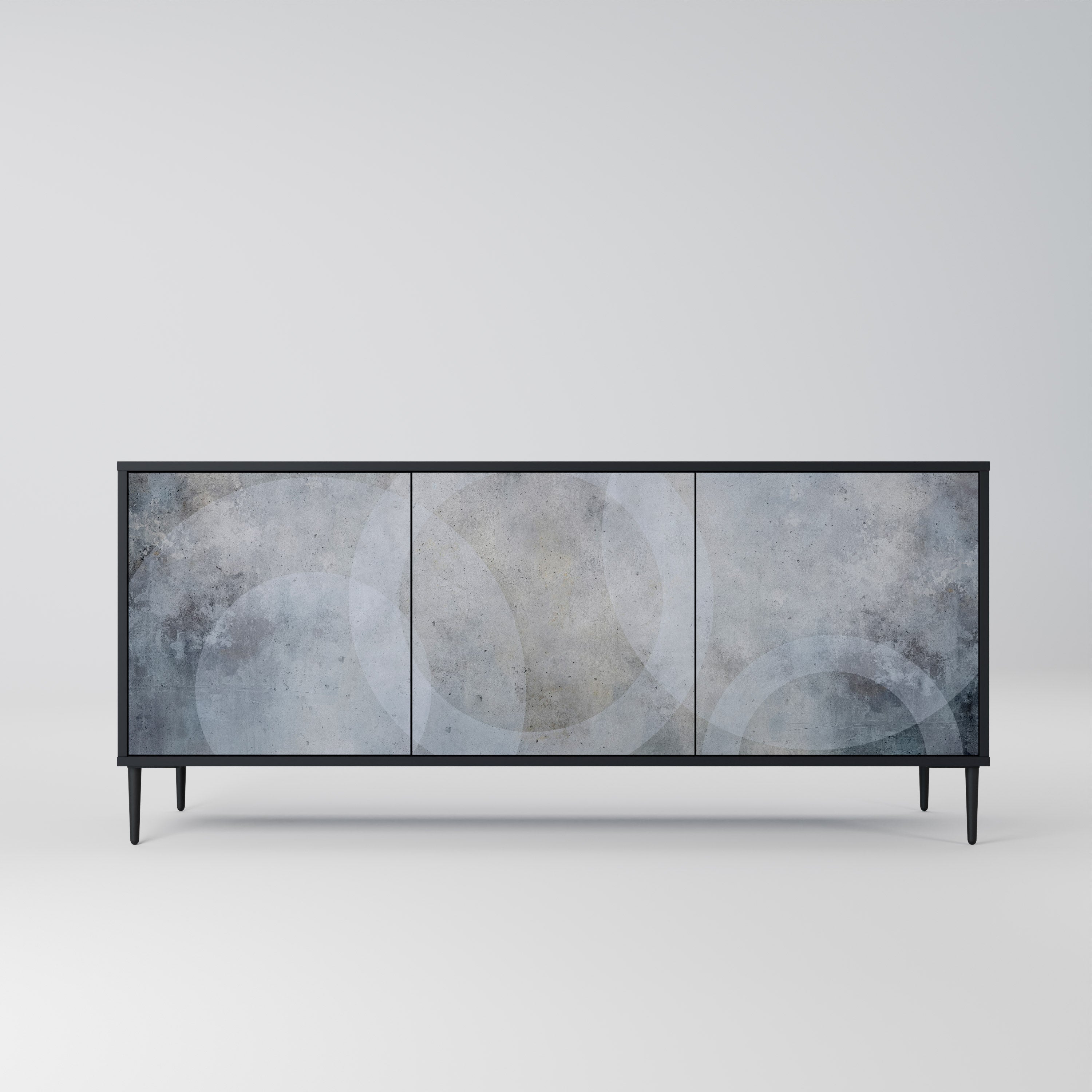 MUTED ARC 3-türiges Sideboard in Schwarz