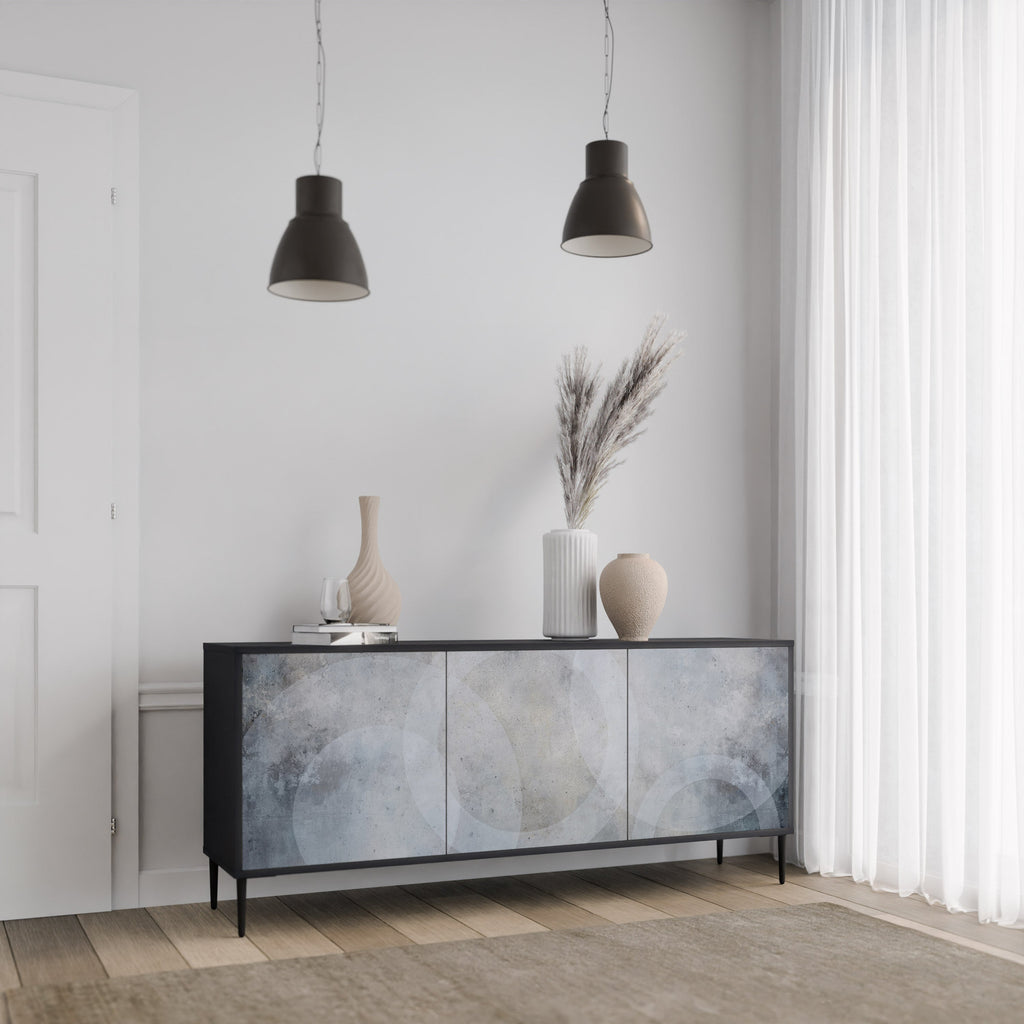 MUTED ARC 3-türiges Sideboard in Schwarz