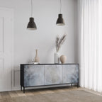 MUTED ARC 3-Door Sideboard in Black Finish