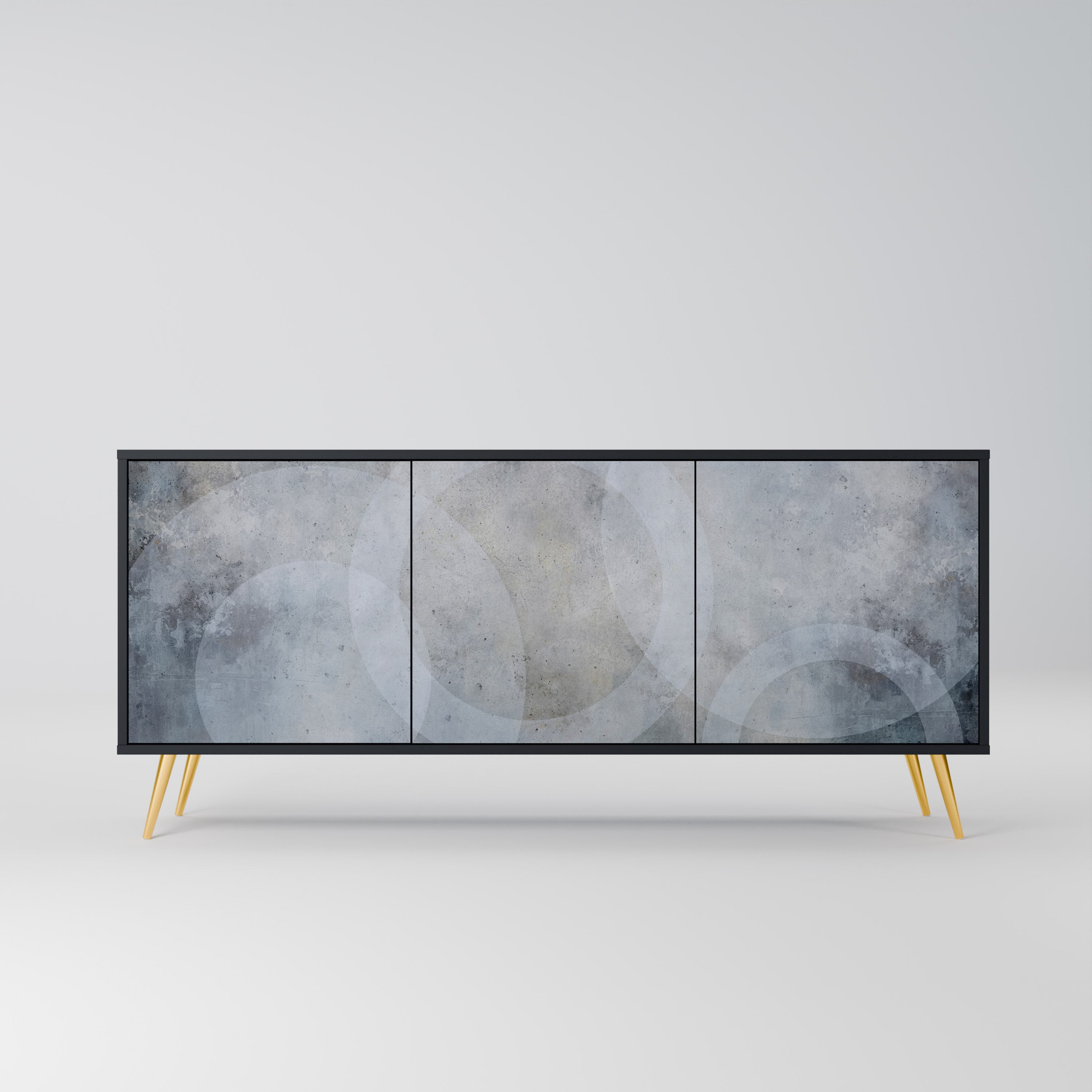 MUTED ARC 3-türiges Sideboard in Schwarz
