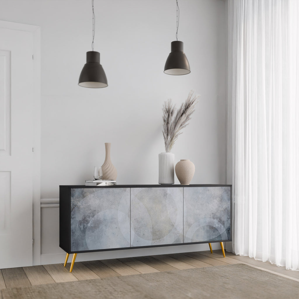 MUTED ARC 3-türiges Sideboard in Schwarz