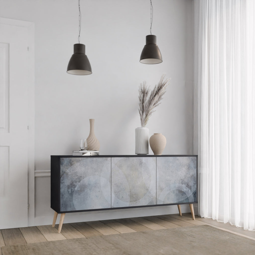 MUTED ARC 3-türiges Sideboard in Schwarz