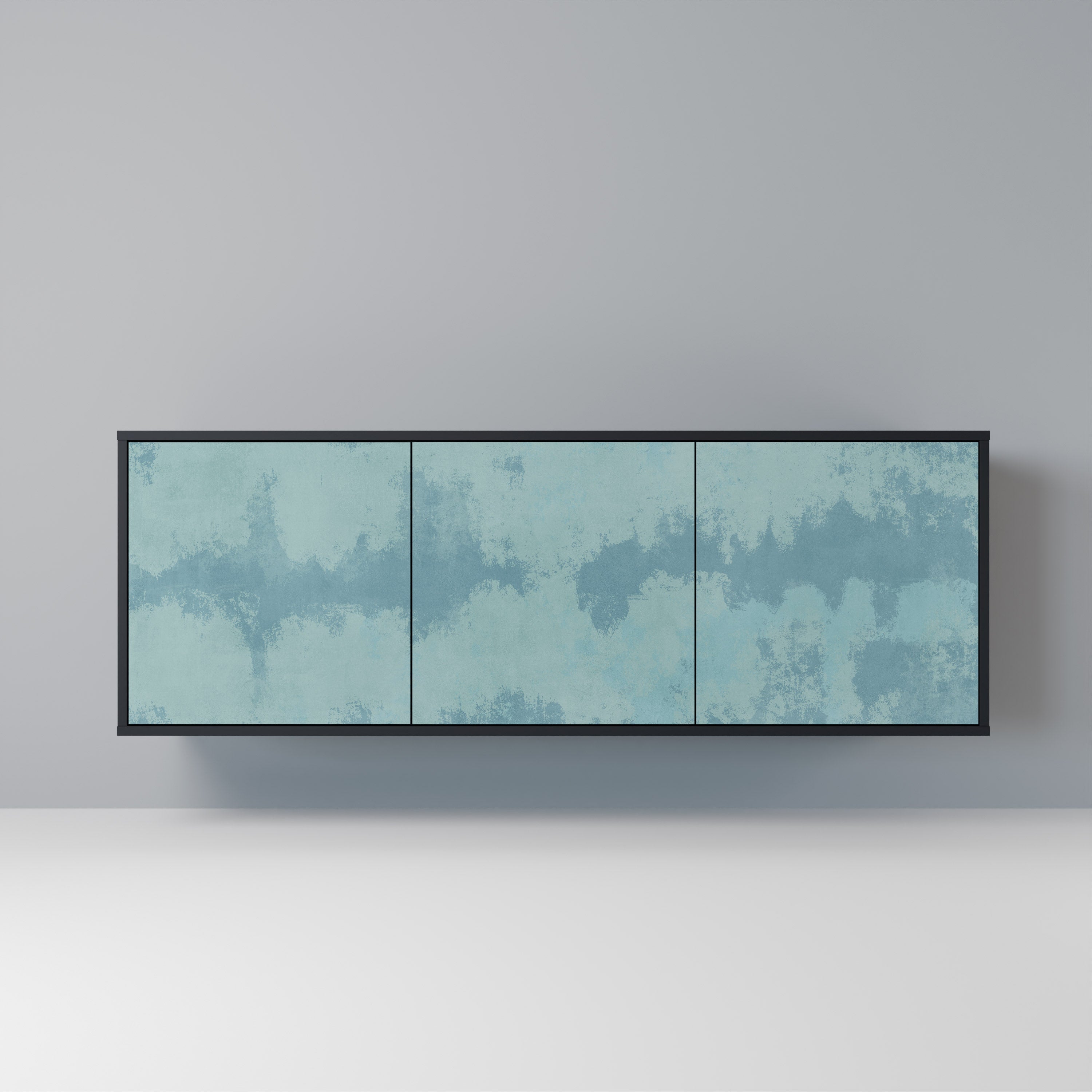 SKY WASH 3-türiges Sideboard in Schwarz