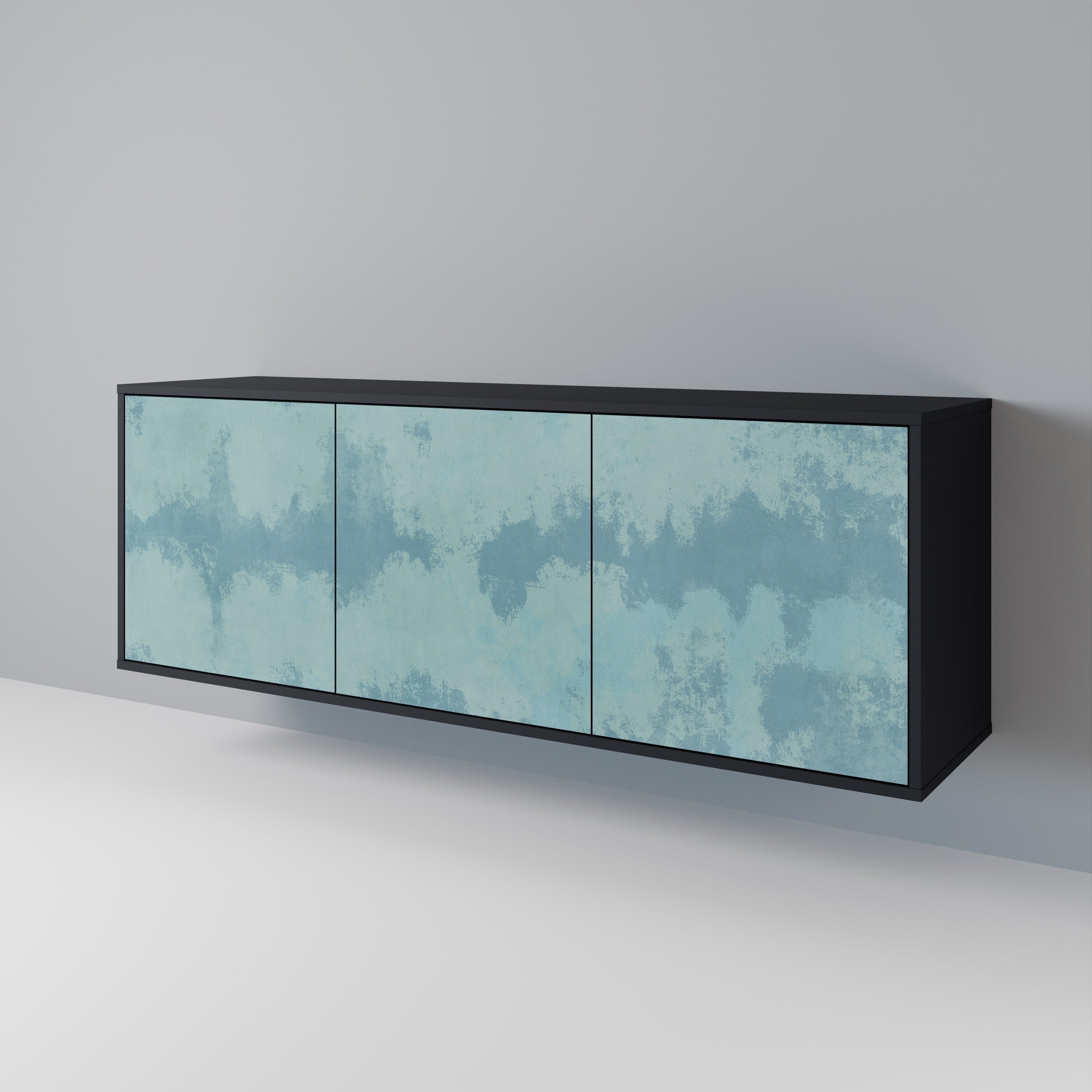SKY WASH 3-türiges Sideboard in Schwarz
