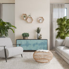 SKY WASH 3-Door Sideboard in Black Finish