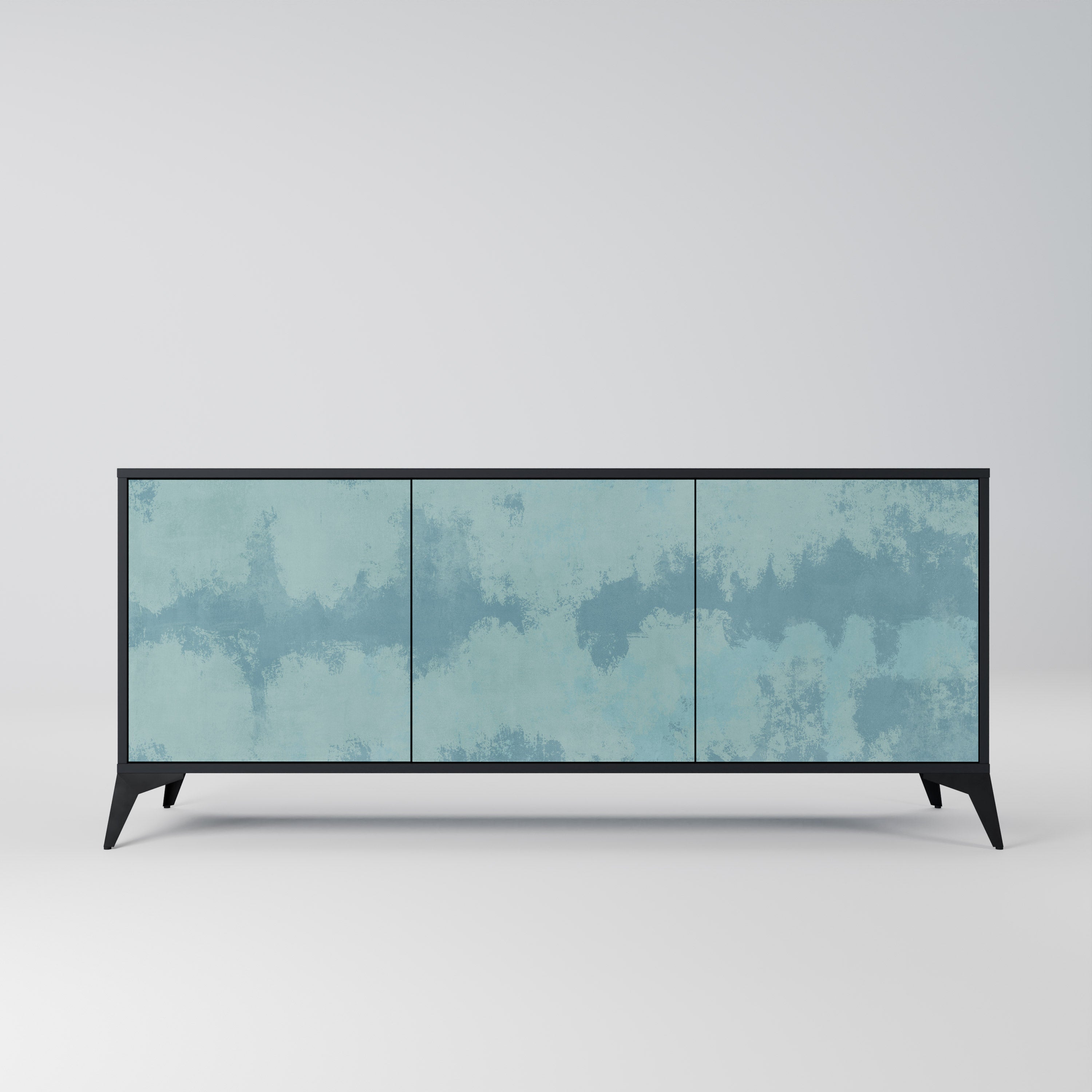 SKY WASH 3-türiges Sideboard in Schwarz