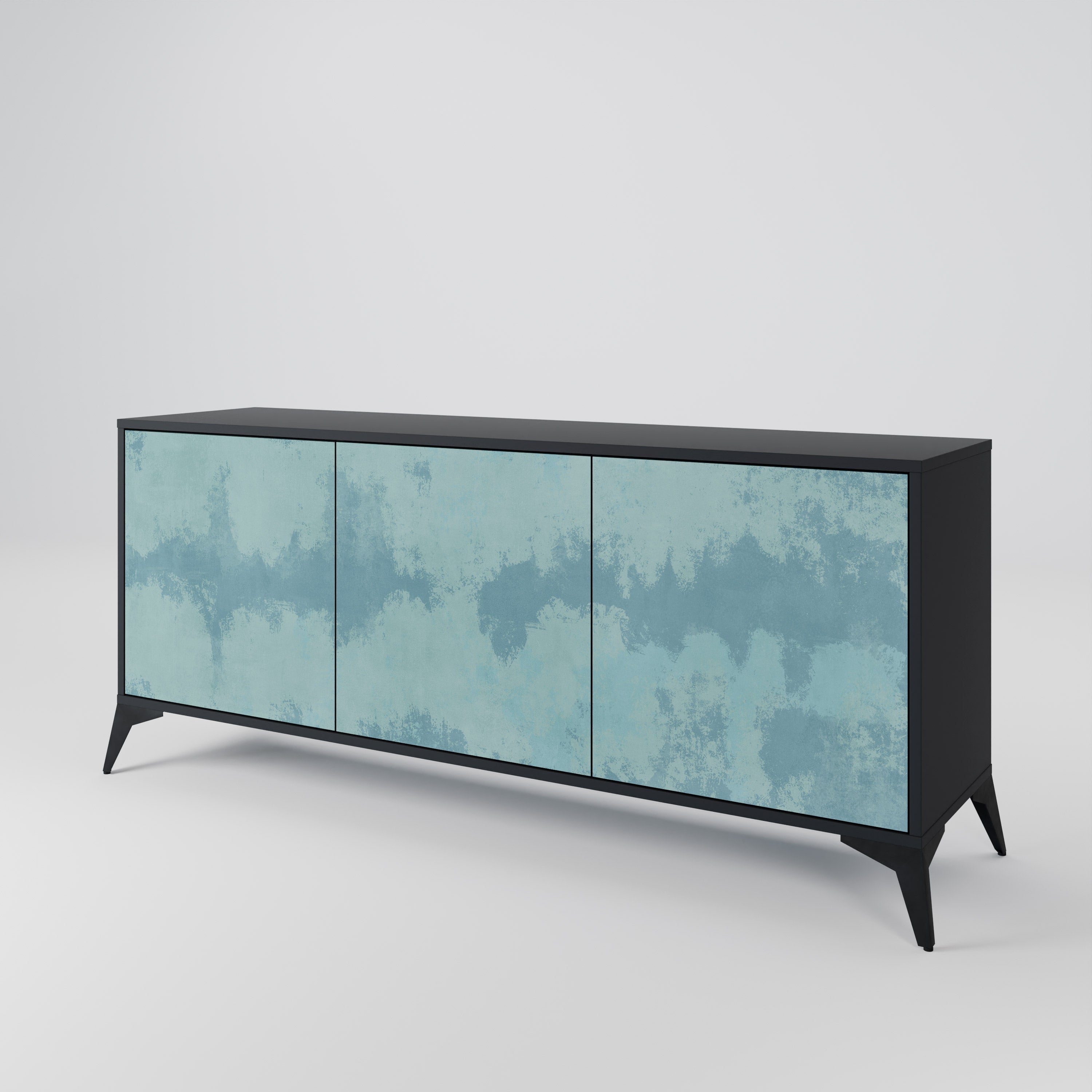 SKY WASH 3-türiges Sideboard in Schwarz