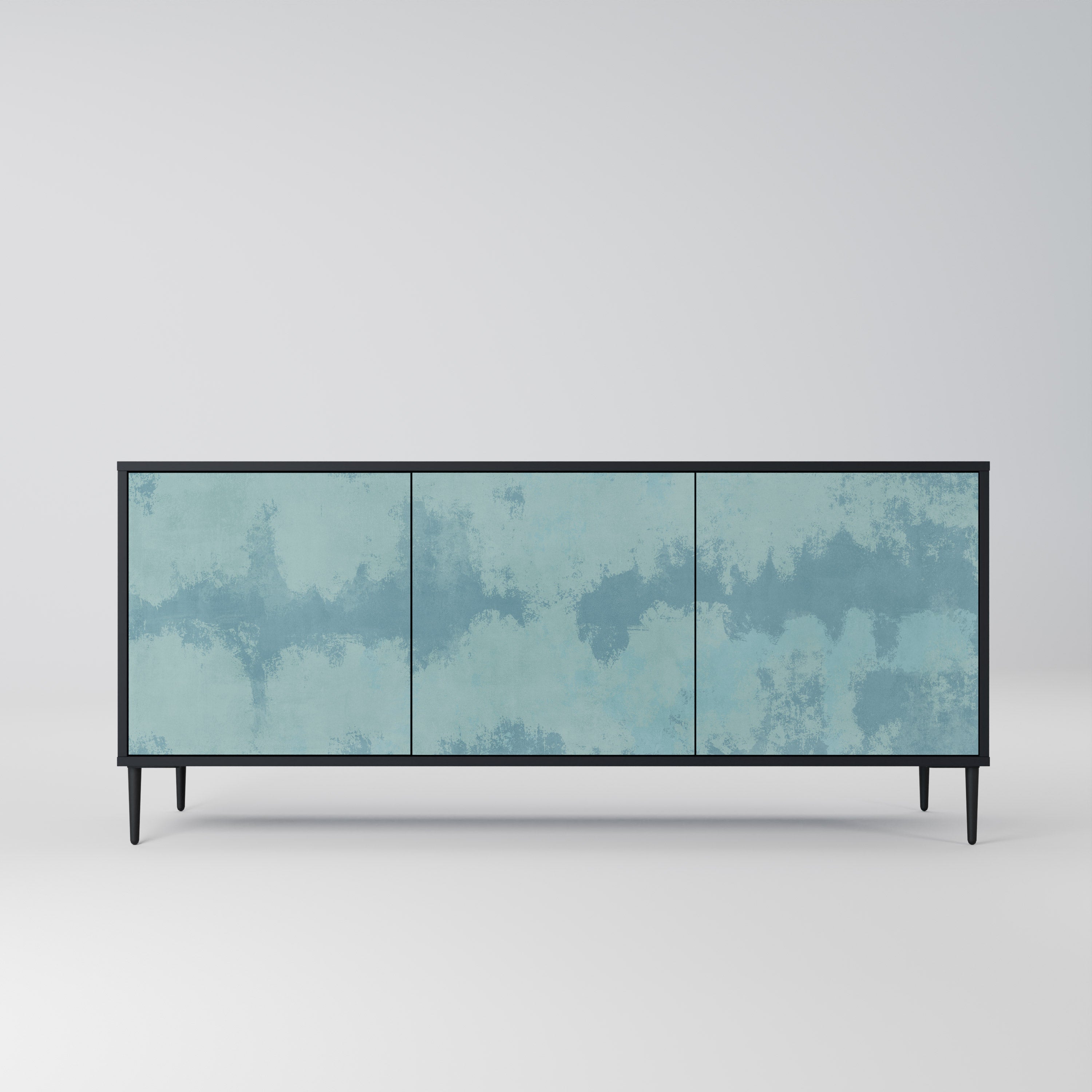 SKY WASH 3-türiges Sideboard in Schwarz