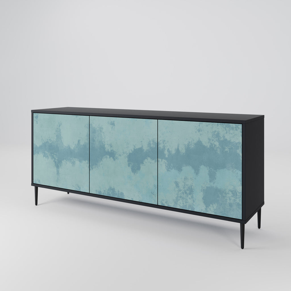 SKY WASH 3-türiges Sideboard in Schwarz