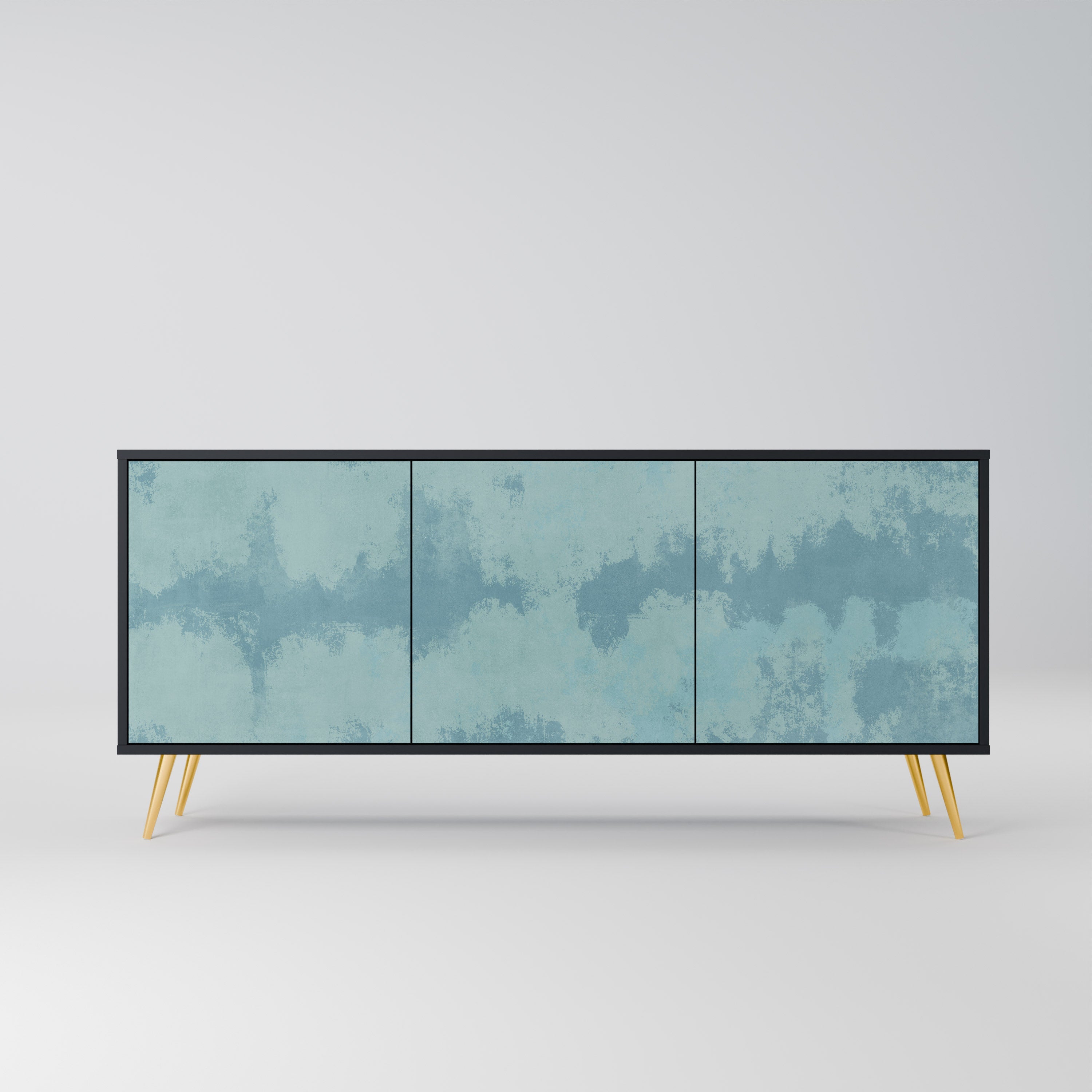 SKY WASH 3-türiges Sideboard in Schwarz