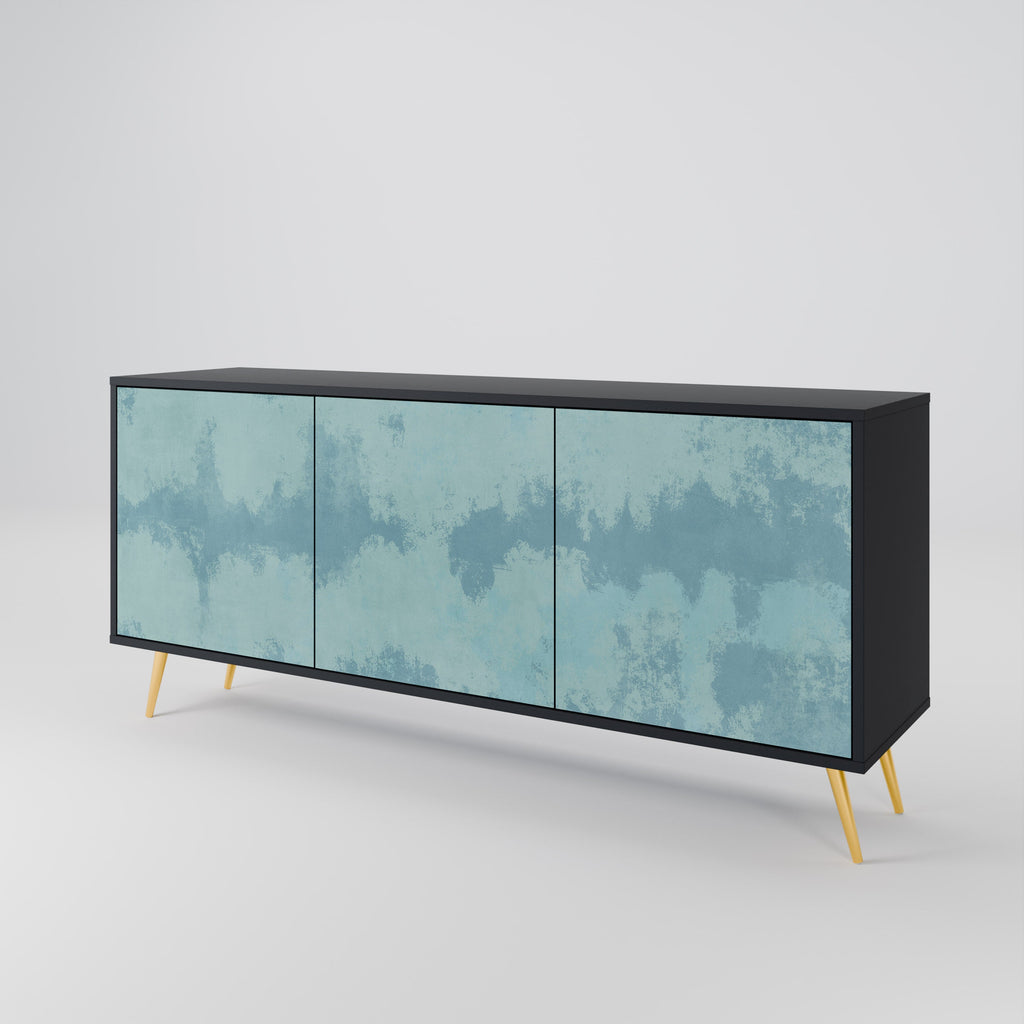 SKY WASH 3-türiges Sideboard in Schwarz