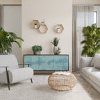 SKY WASH 3-Door Sideboard in Black Finish