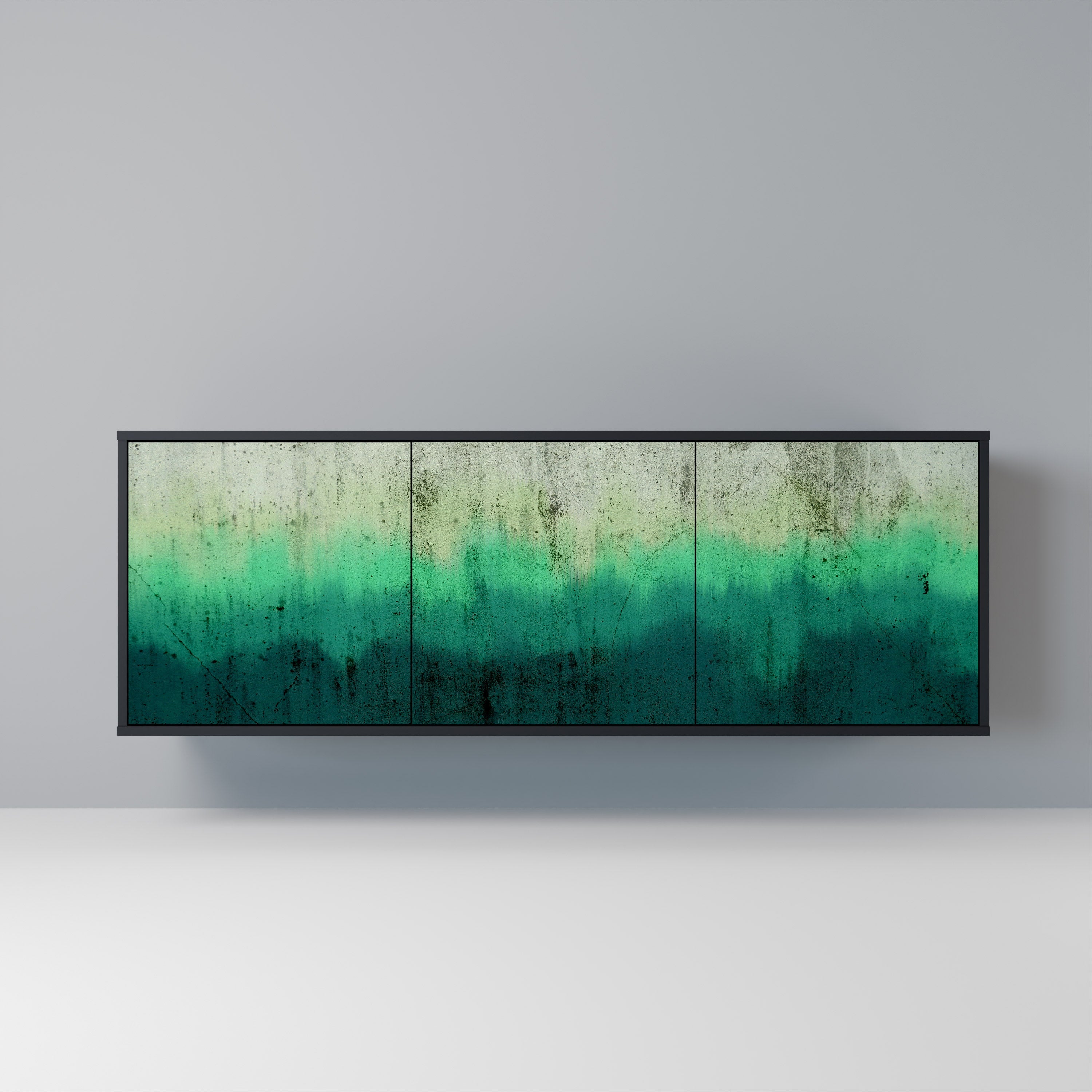 NORTHERN LIGHTS Sideboard mit 3 Türen in Schwarz