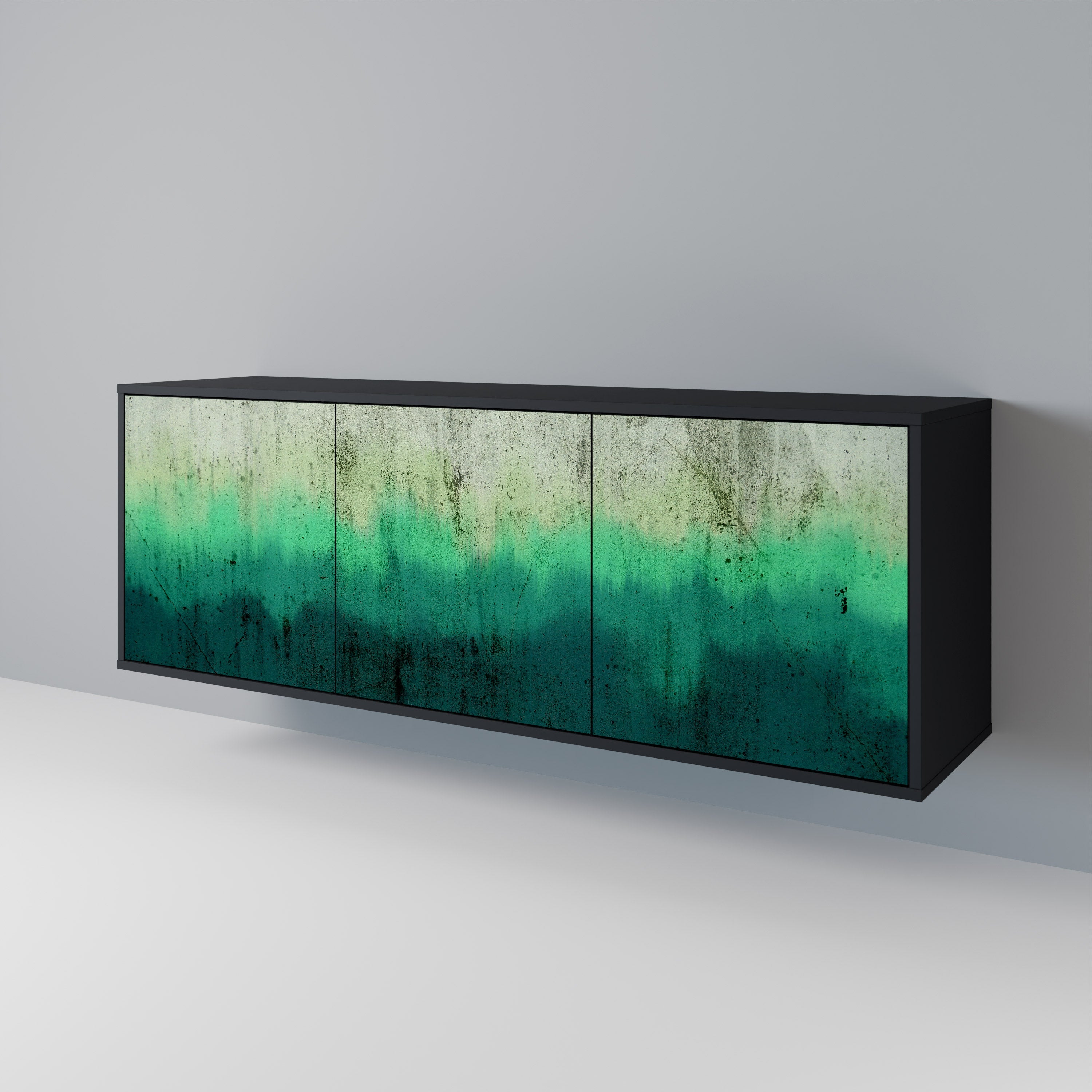 NORTHERN LIGHTS Sideboard mit 3 Türen in Schwarz