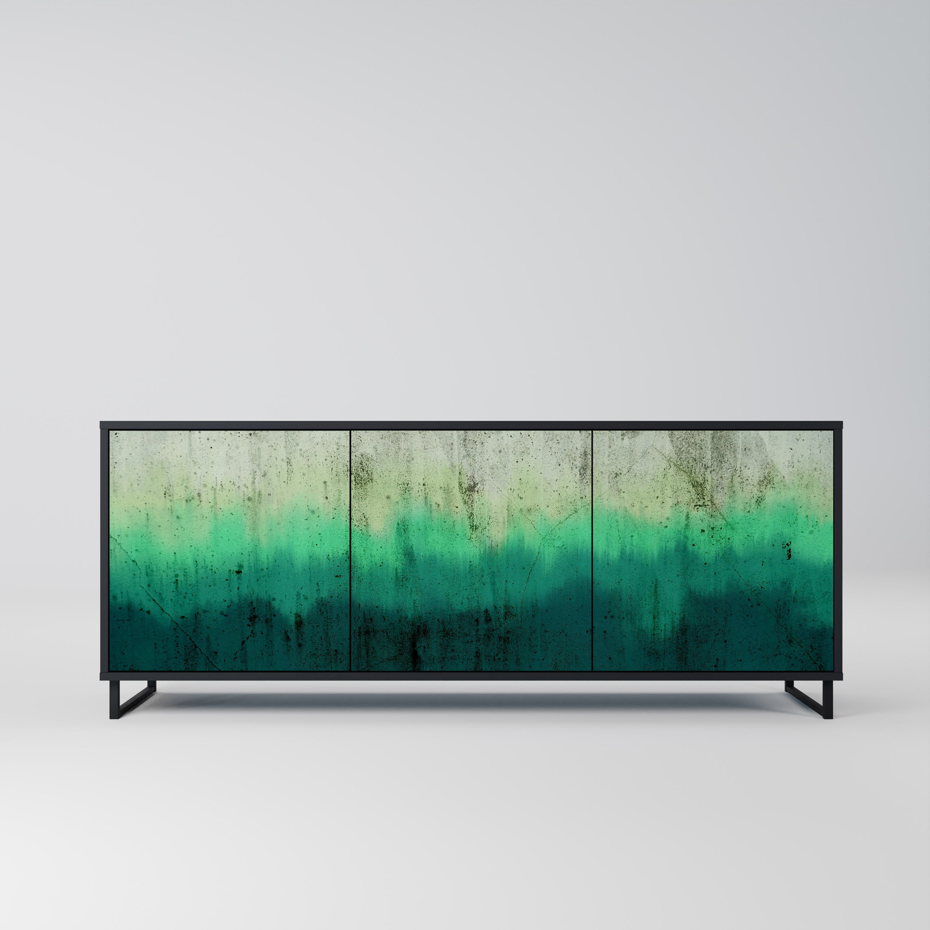 NORTHERN LIGHTS Sideboard mit 3 Türen in Schwarz