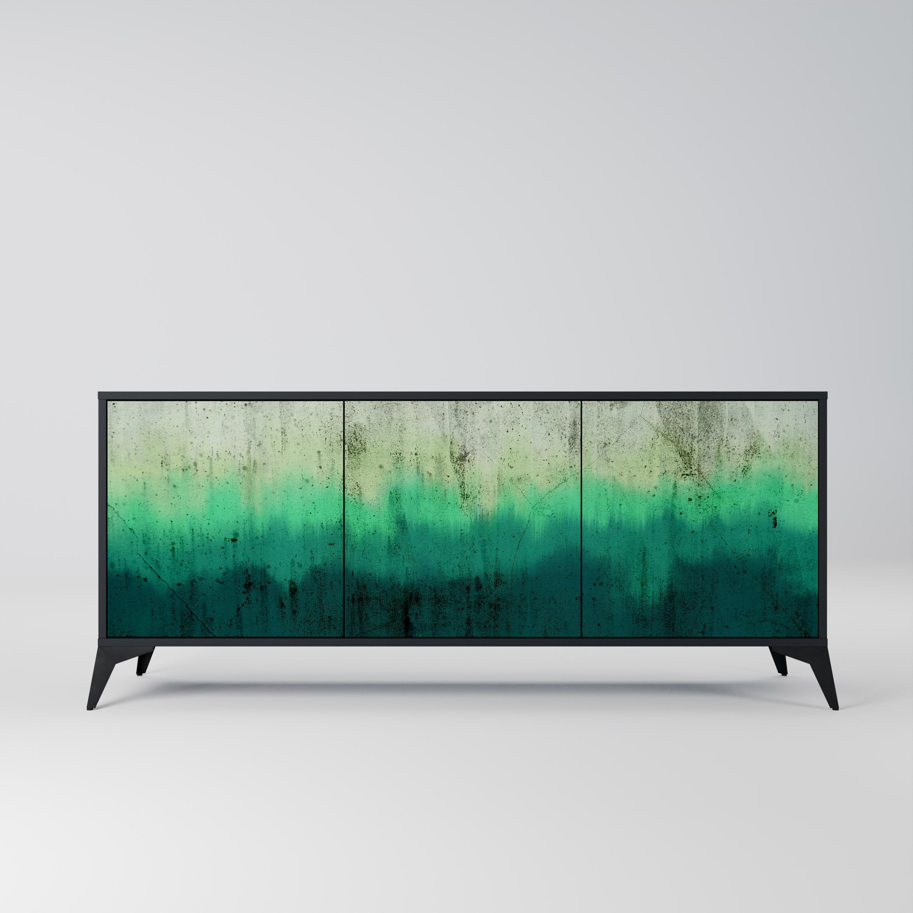 NORTHERN LIGHTS Sideboard mit 3 Türen in Schwarz