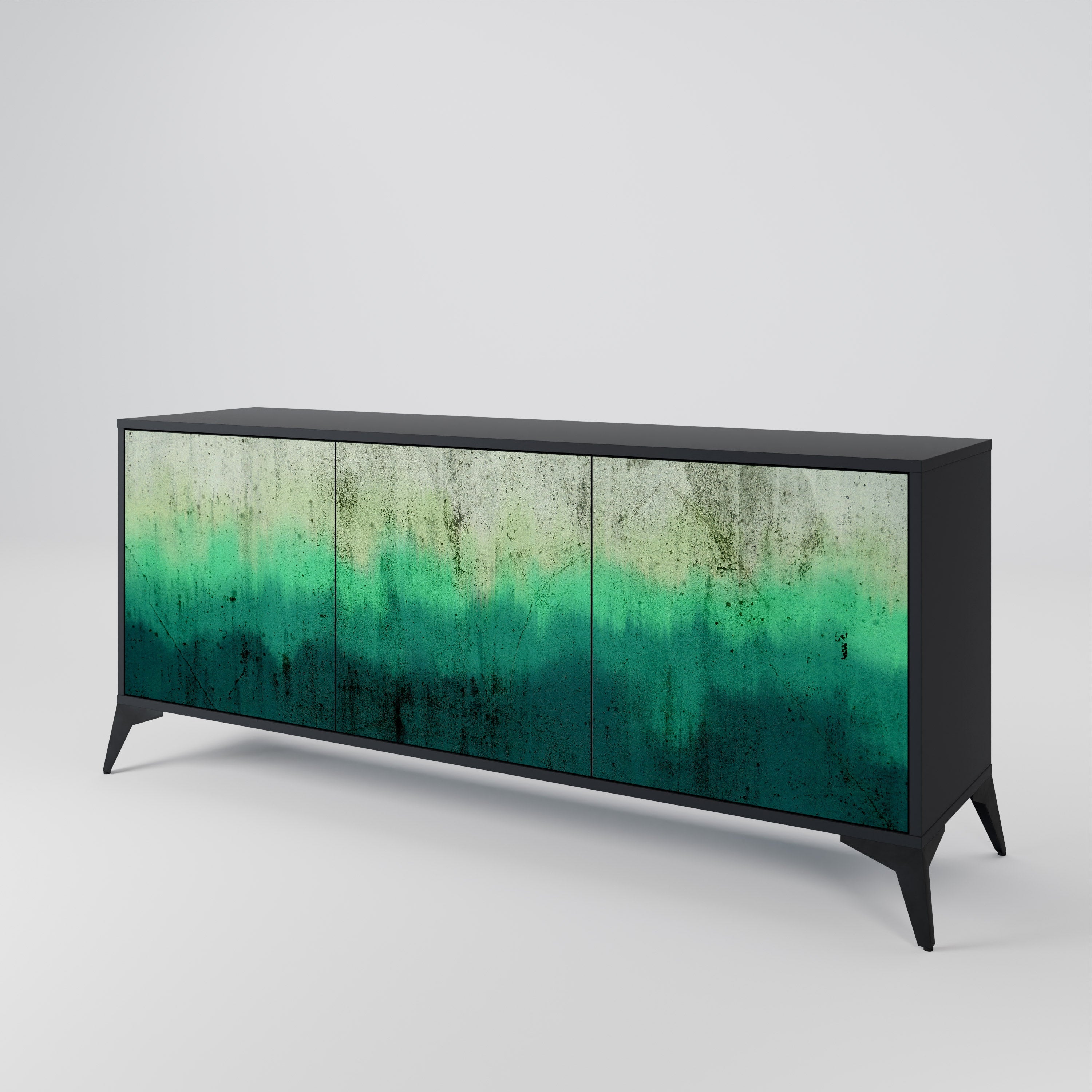 NORTHERN LIGHTS Sideboard mit 3 Türen in Schwarz