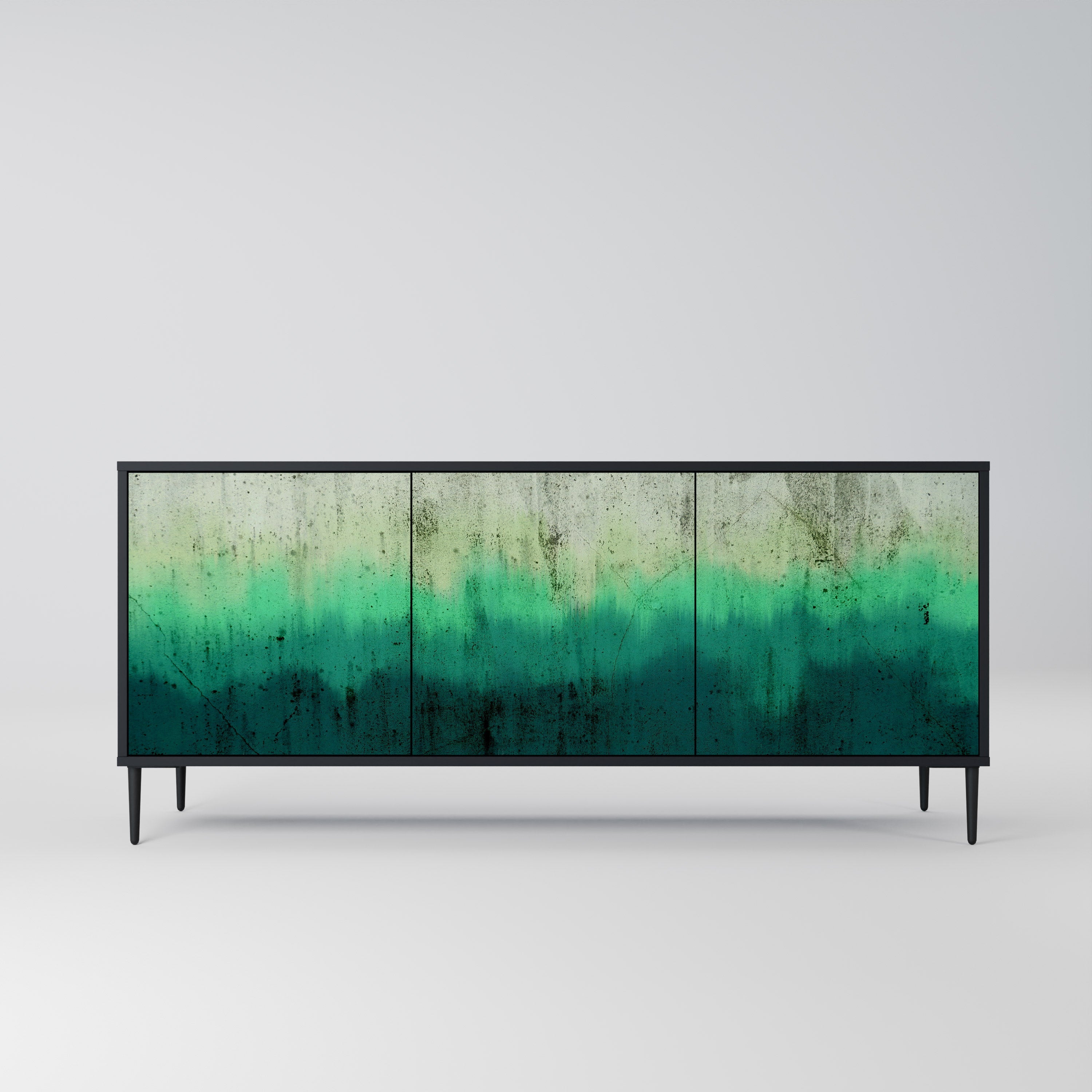 NORTHERN LIGHTS Sideboard mit 3 Türen in Schwarz