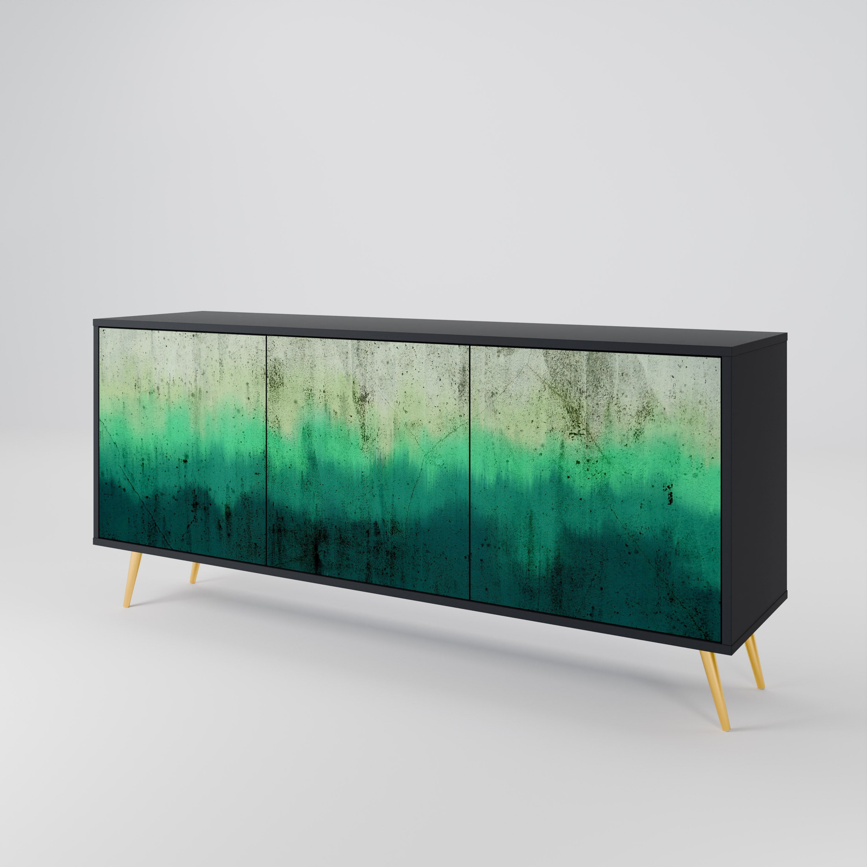 NORTHERN LIGHTS Sideboard mit 3 Türen in Schwarz