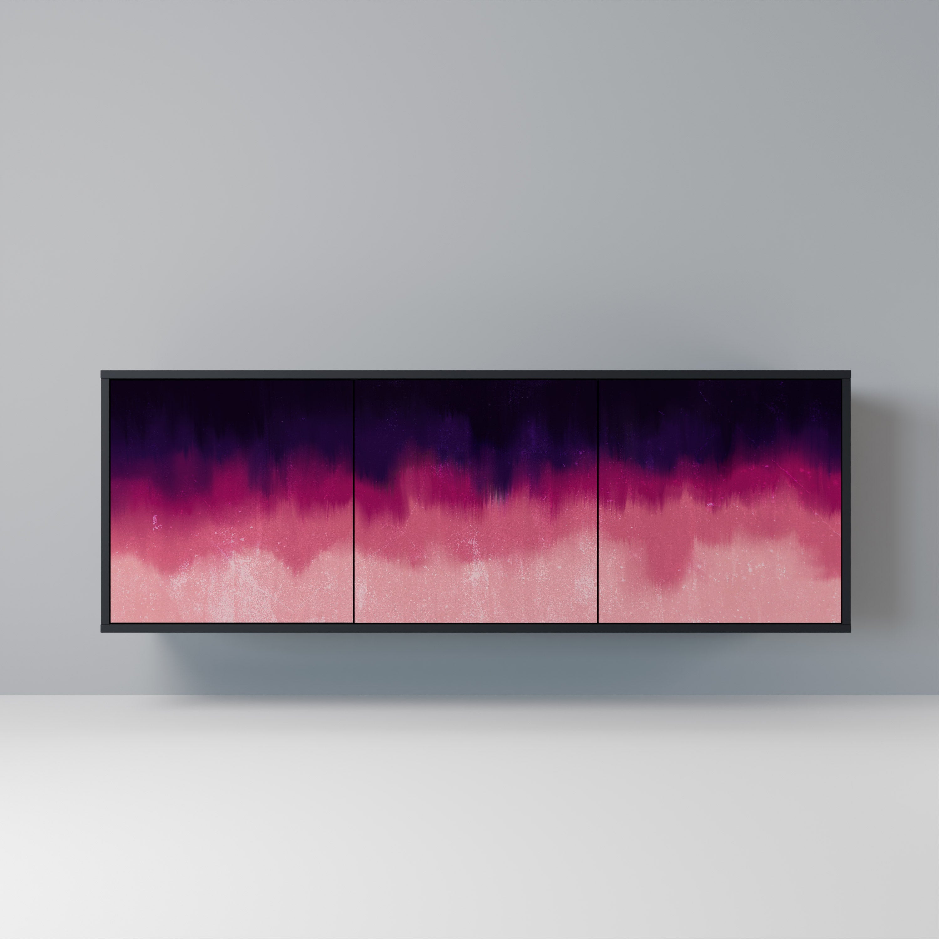 AURORA BOREALIS 3-türiges Sideboard in Schwarz