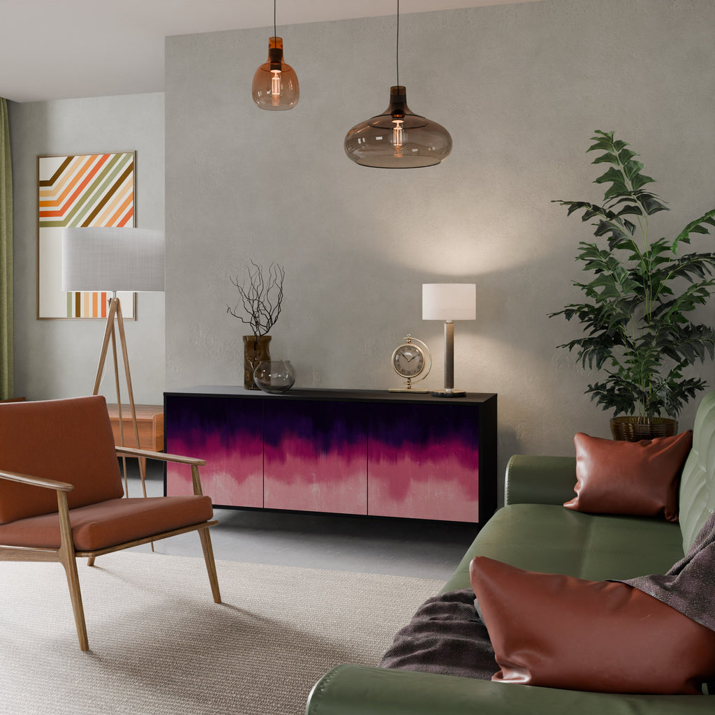 AURORA BOREALIS 3-türiges Sideboard in Schwarz