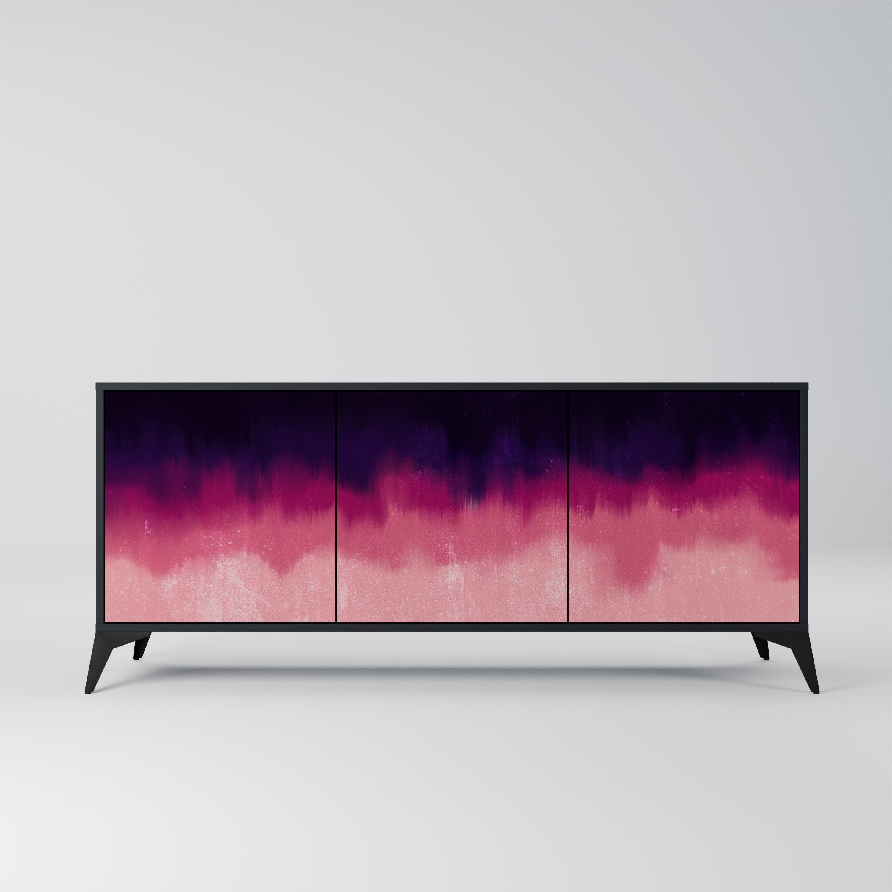 AURORA BOREALIS 3-türiges Sideboard in Schwarz