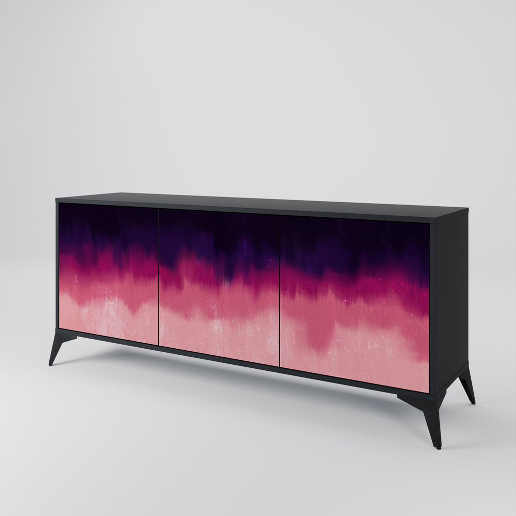 AURORA BOREALIS 3-türiges Sideboard in Schwarz