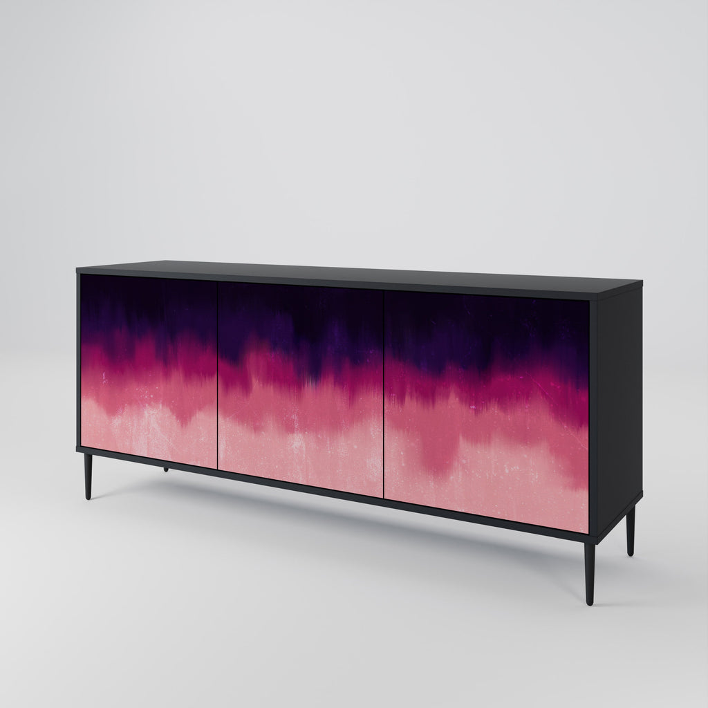 AURORA BOREALIS 3-türiges Sideboard in Schwarz