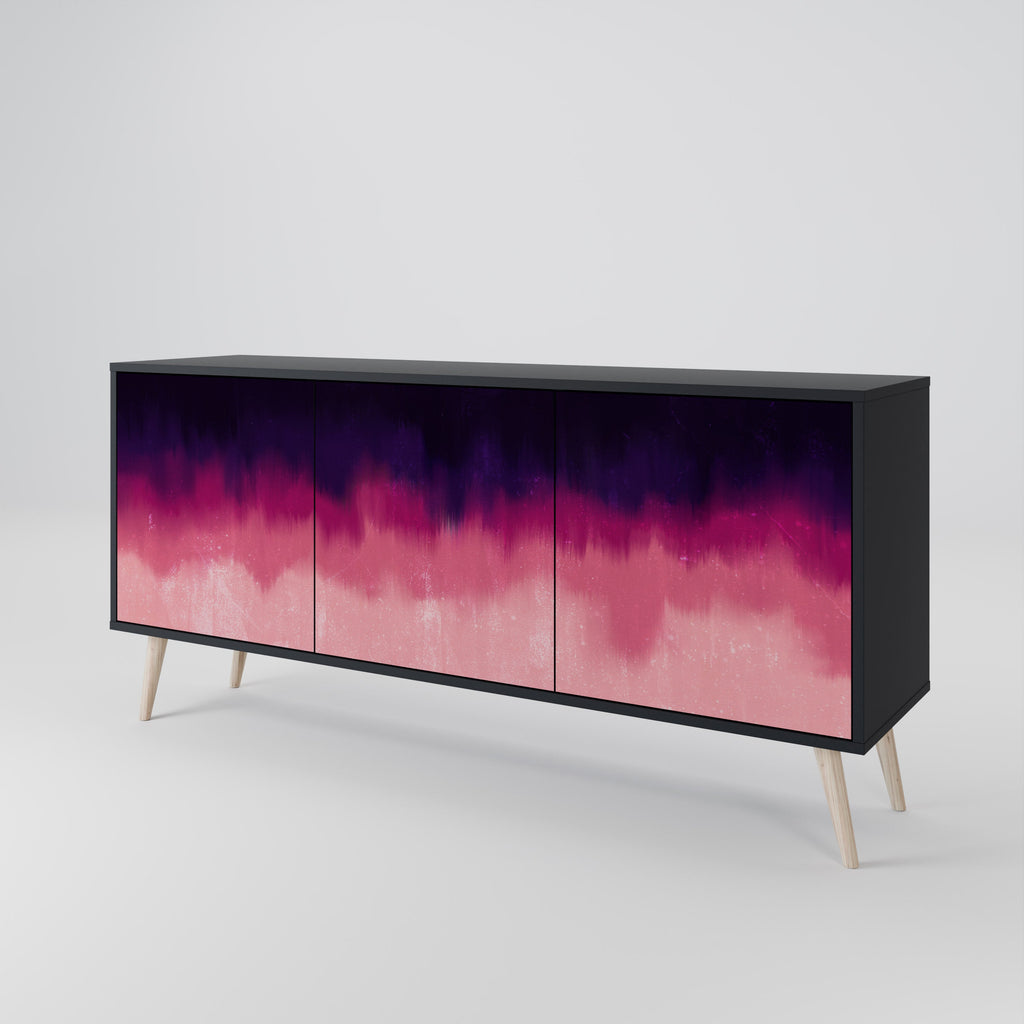 AURORA BOREALIS 3-türiges Sideboard in Schwarz