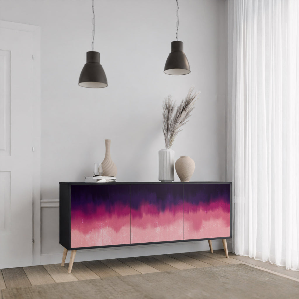 AURORA BOREALIS 3-türiges Sideboard in Schwarz