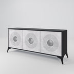 SOLID CIRCLES 3-Door Sideboard in Black Finish