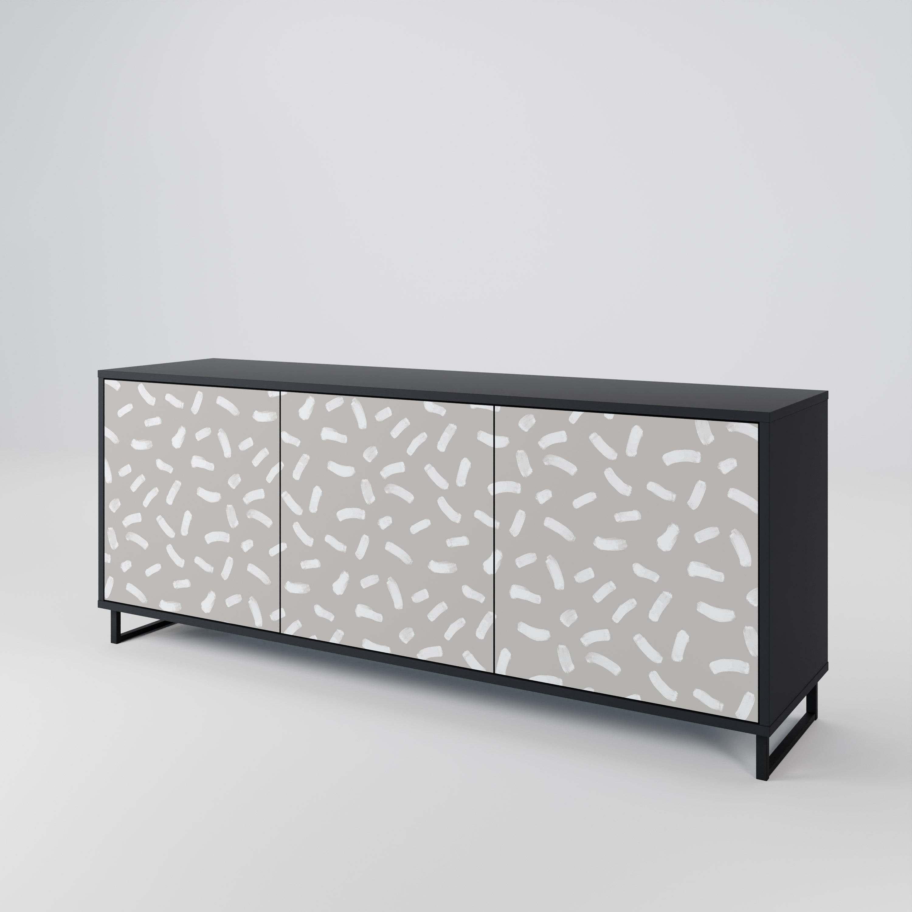 PASSING SECONDS 3-türiges Sideboard in Schwarz