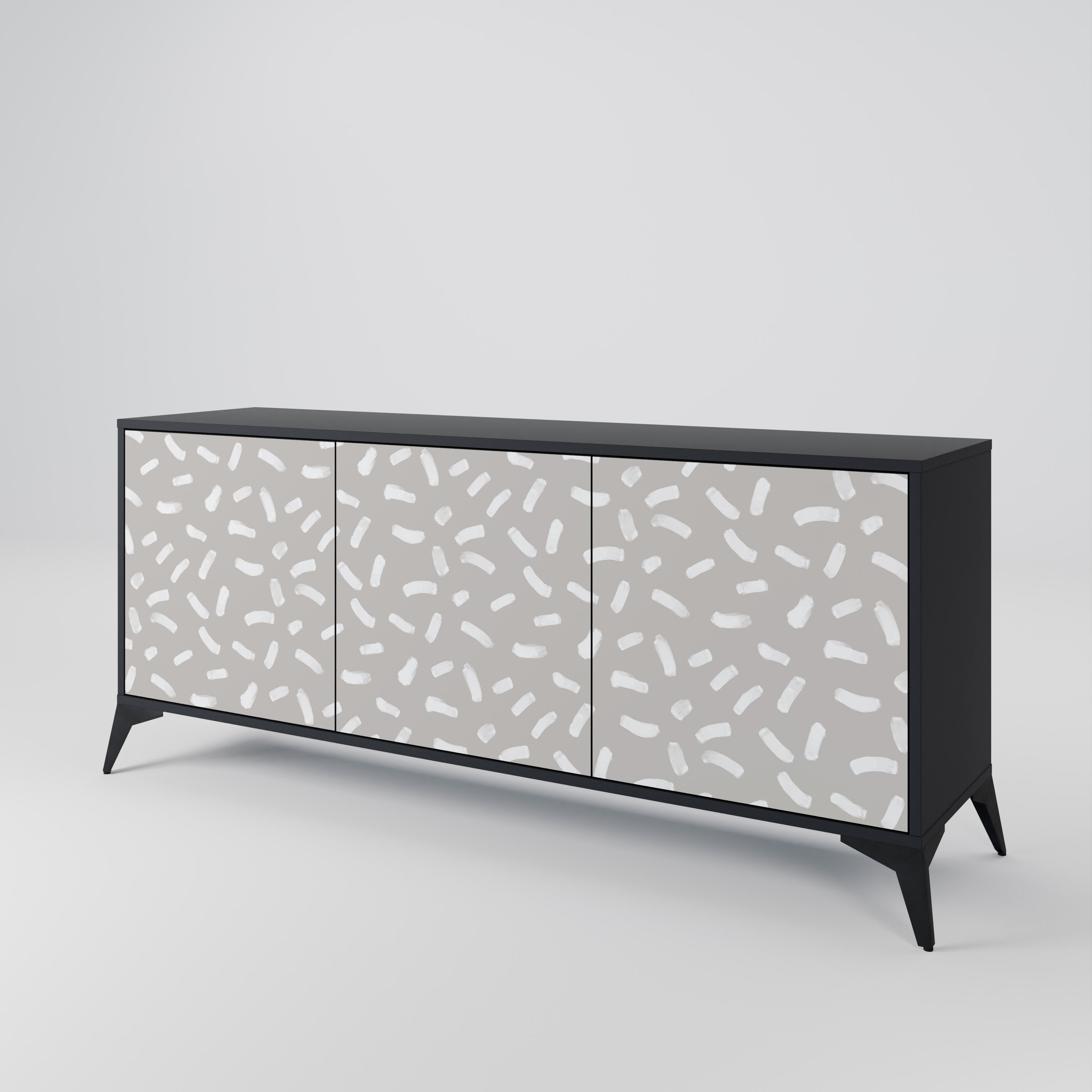 PASSING SECONDS 3-türiges Sideboard in Schwarz