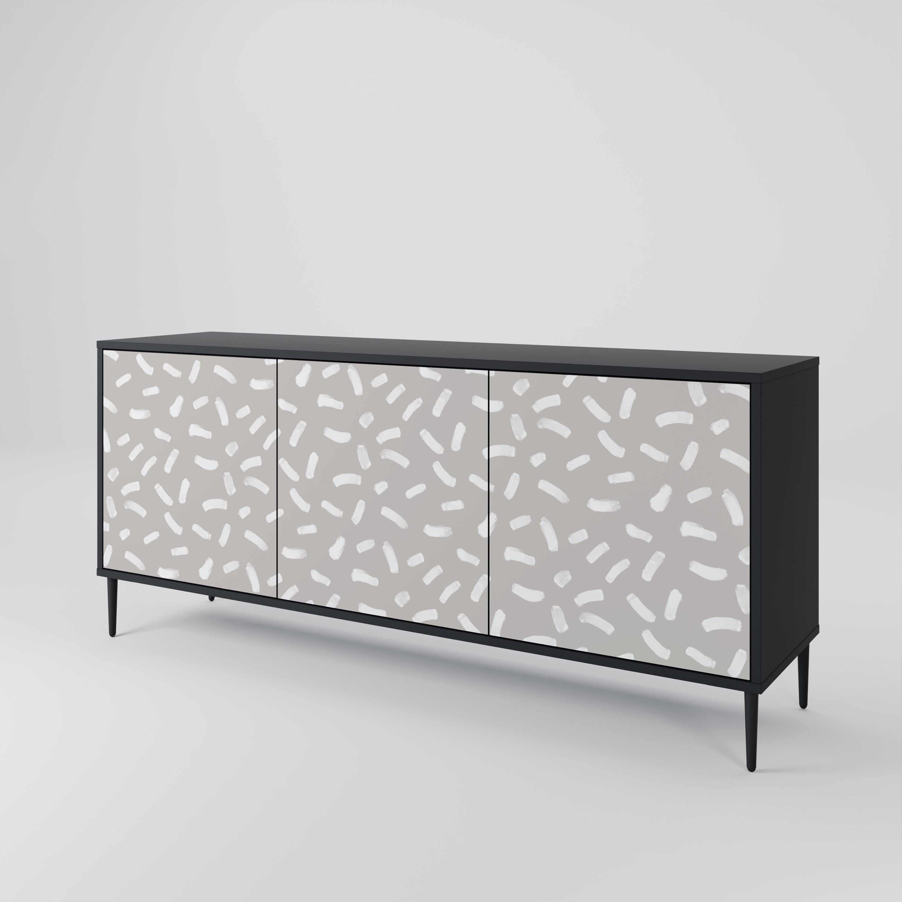 PASSING SECONDS 3-türiges Sideboard in Schwarz